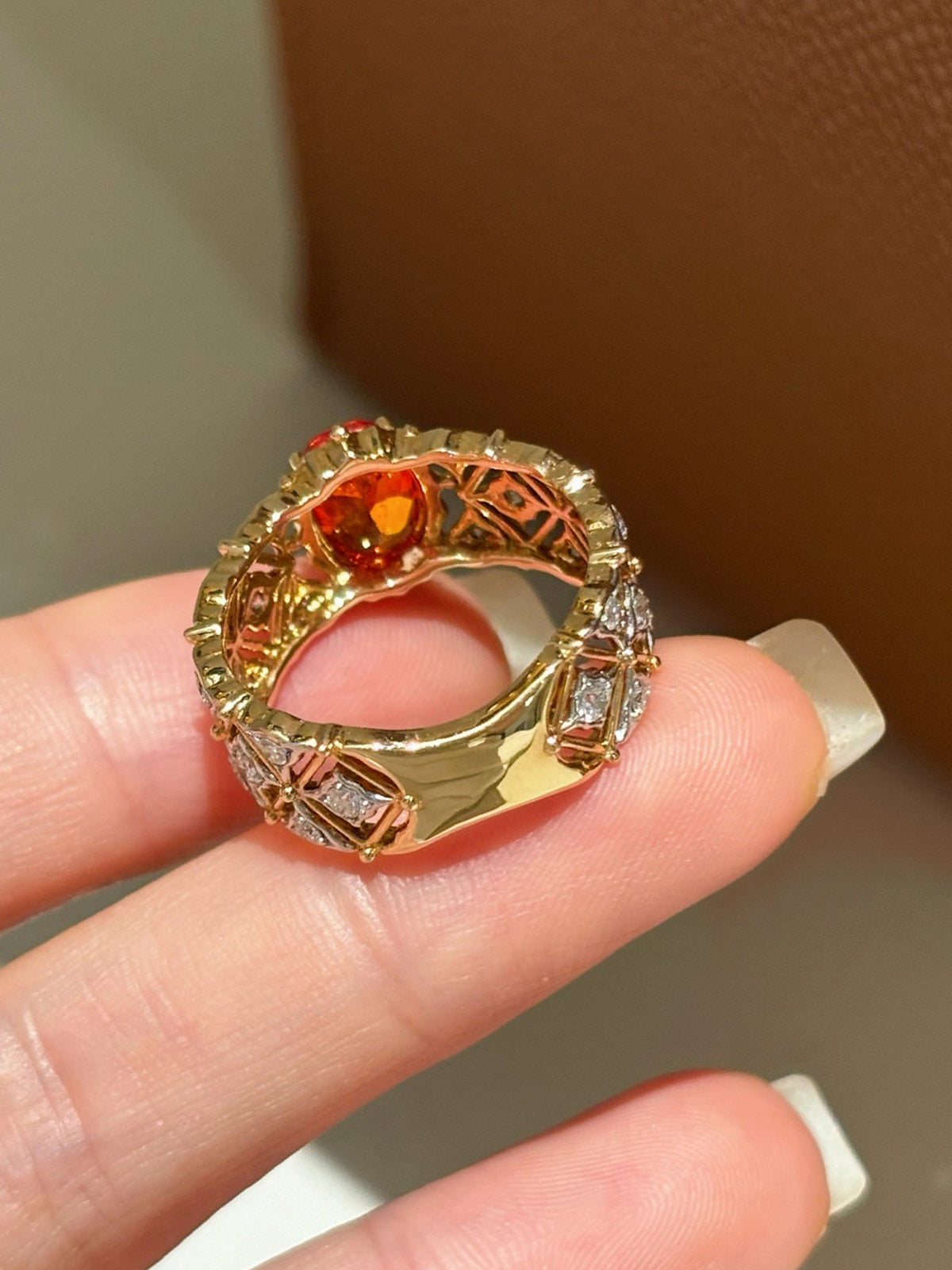 Ember Lattice Ring by MONICONIC