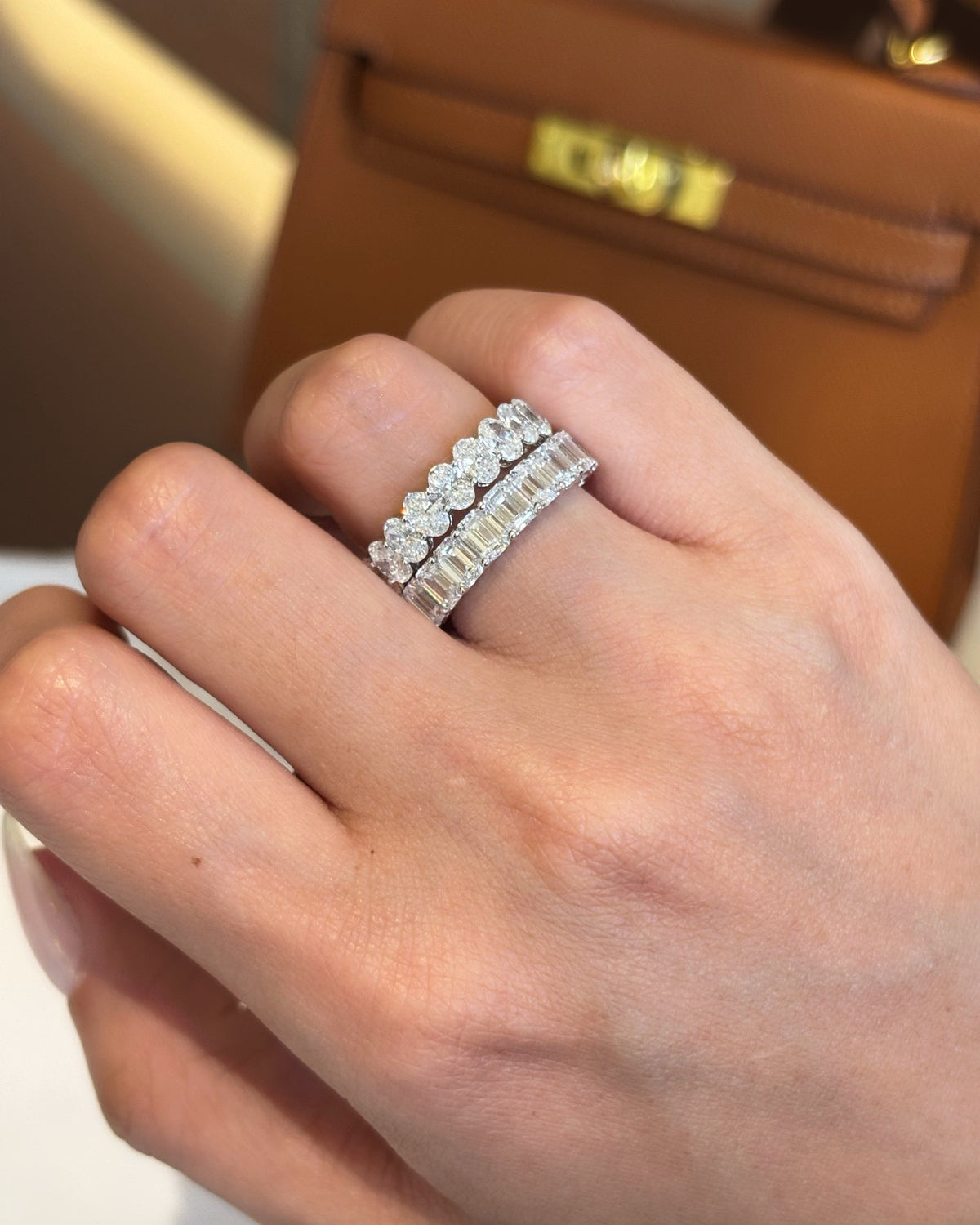 Emerald Line Eternity Ring by MONICONIC