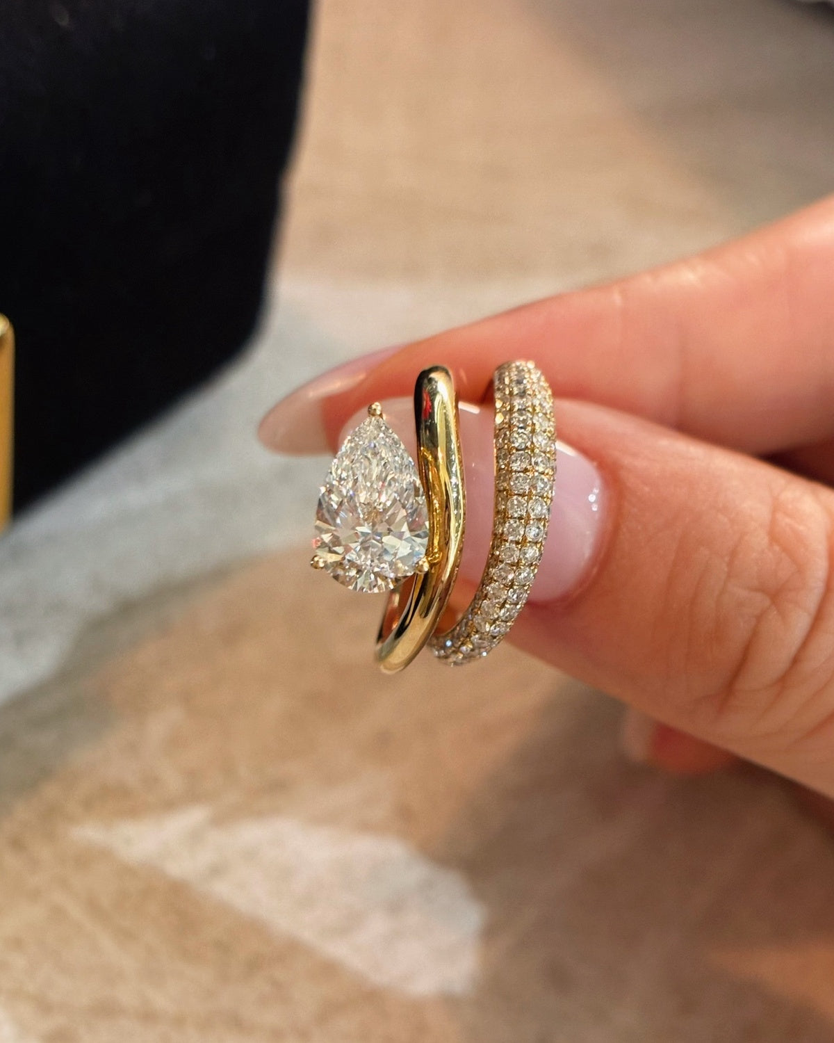 Auric Pear Ring by MONICONIC