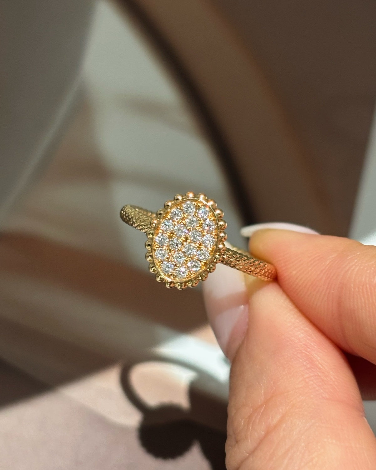 Luna Oval Cluster Ring by MONICONIC