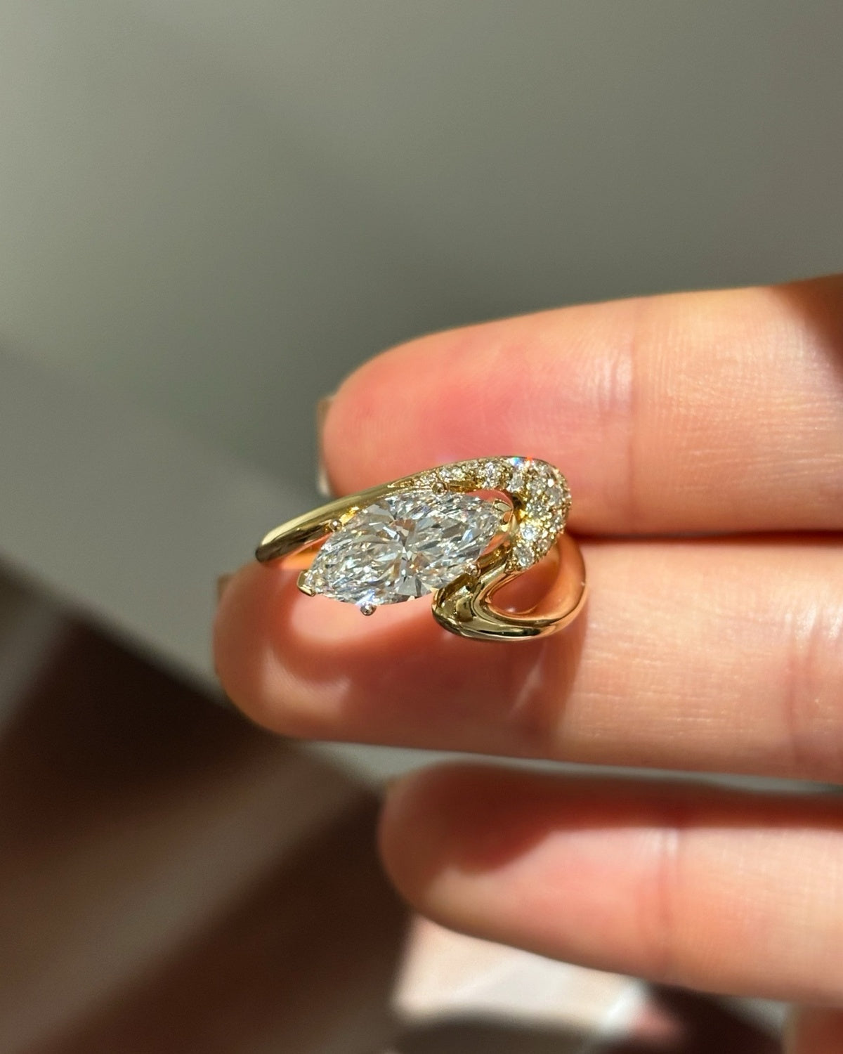 Ribbon Marquise Ring by MONICONIC