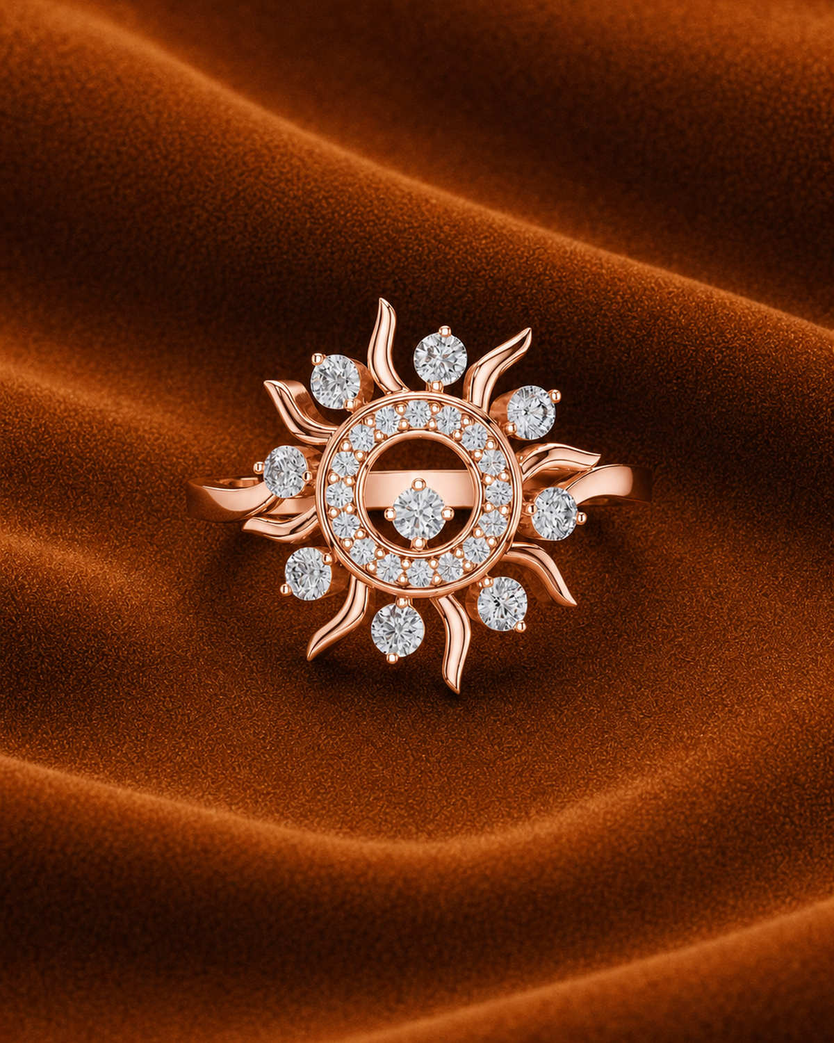 Sunburst Halo Ring by MONICONIC