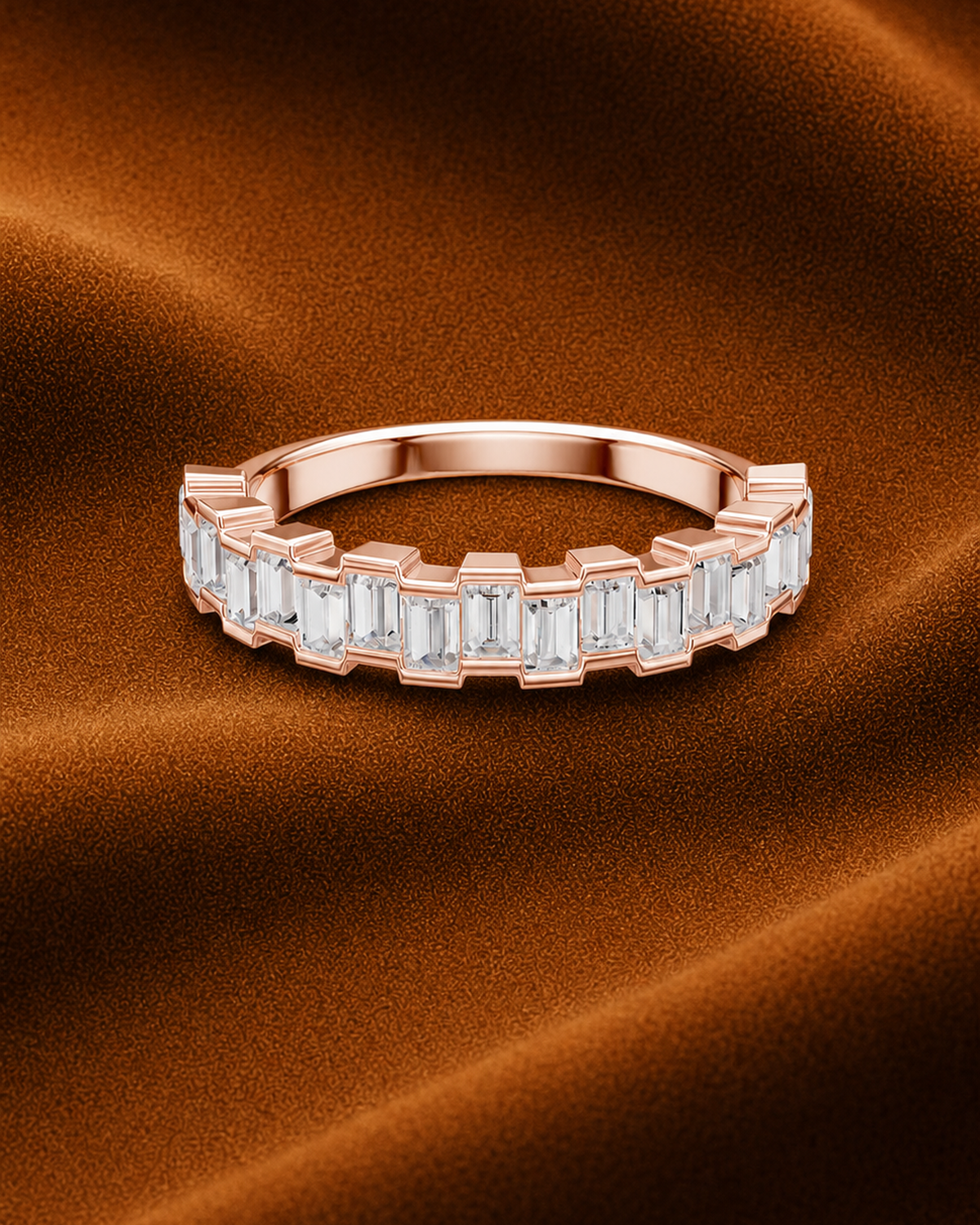 Baguette Step Edge Band by MONICONIC