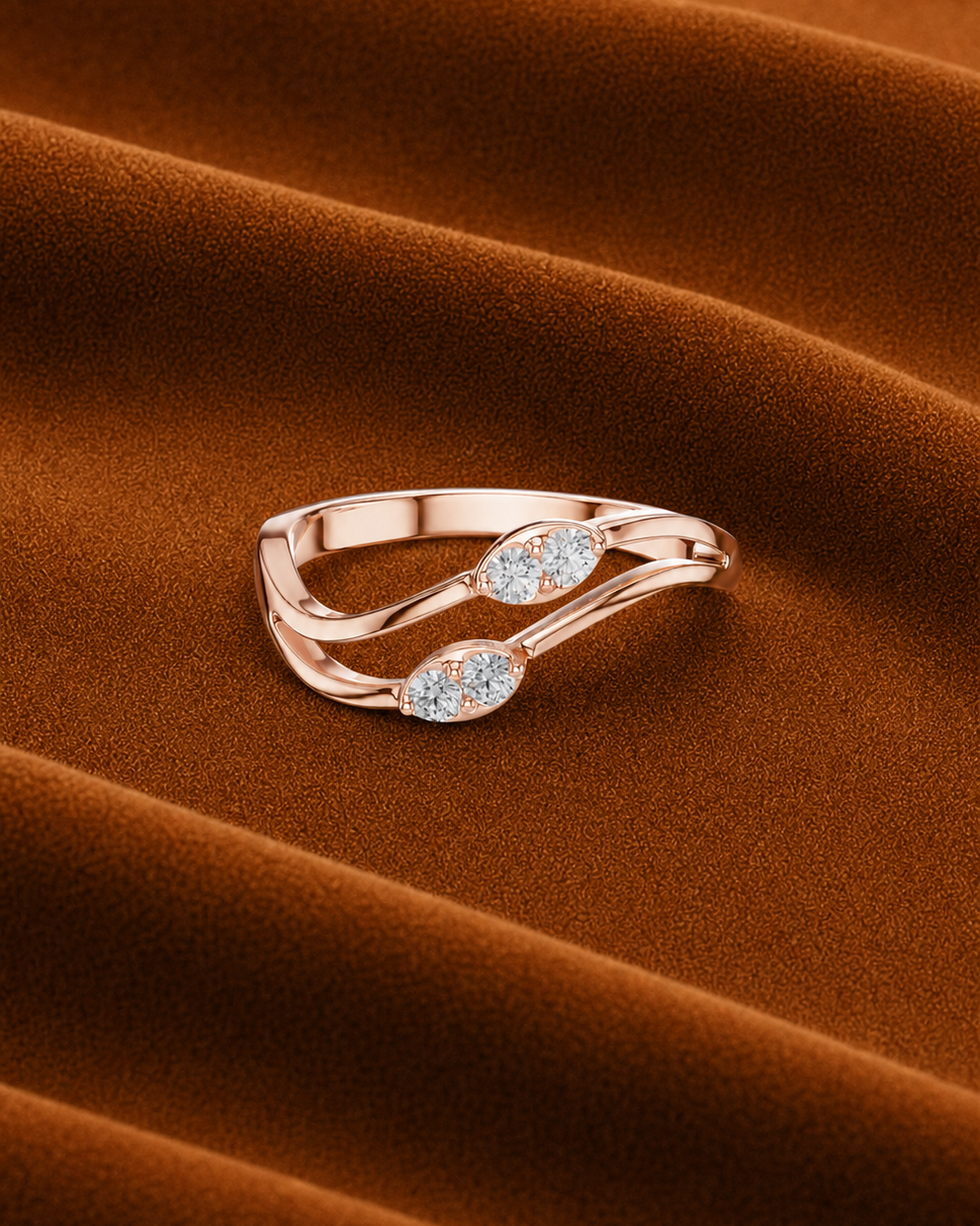 Bypass Four-Stone Ring by MONICONIC
