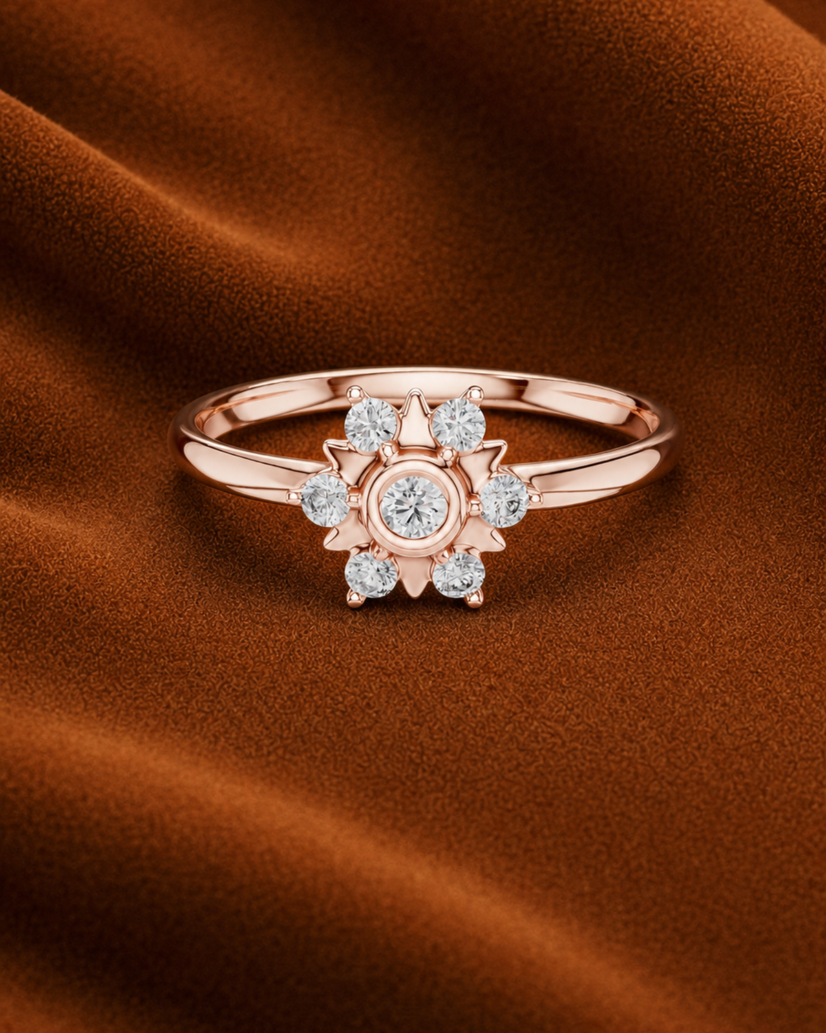 Sunburst Halo Ring by MONICONIC