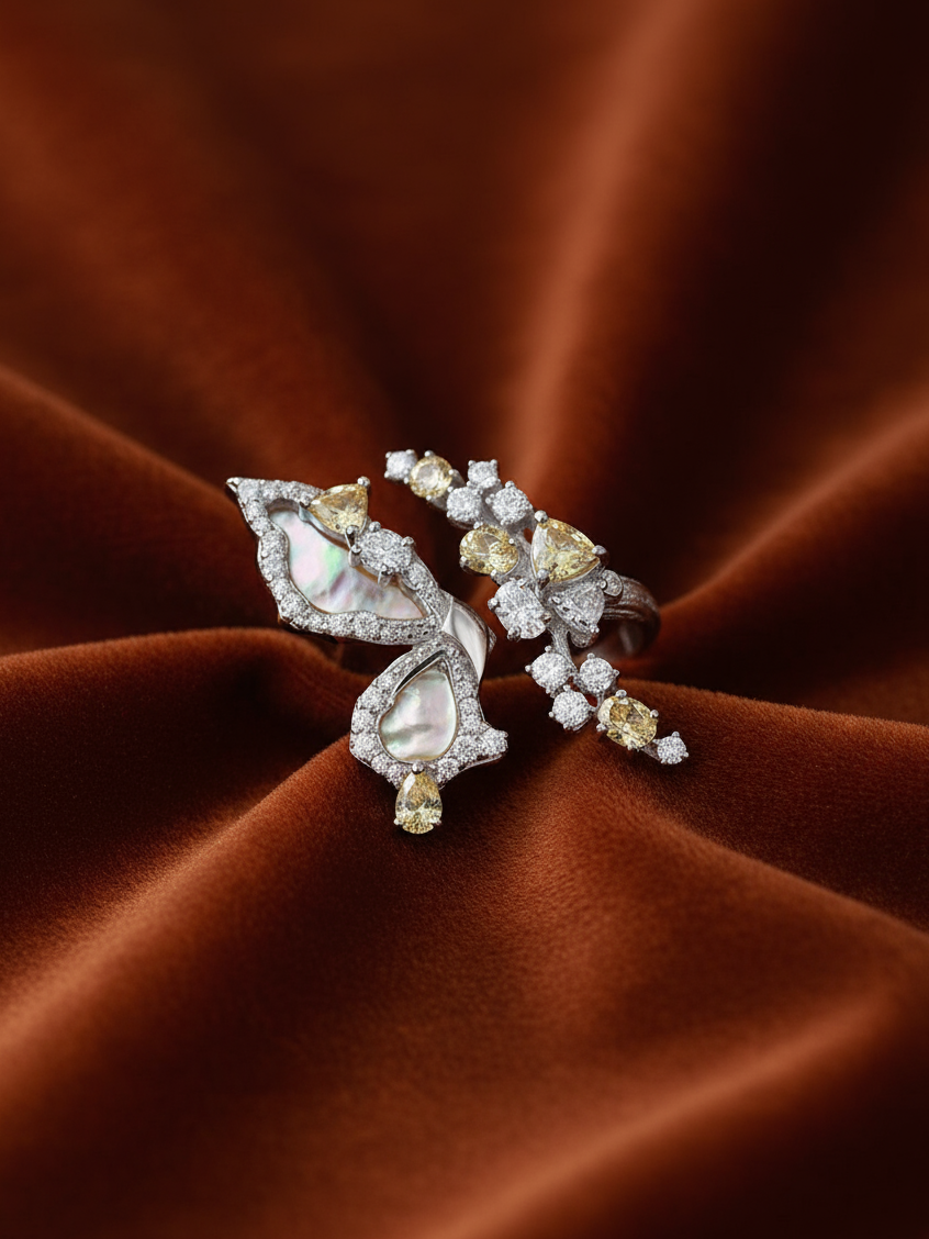 Butterfly Bloom Rose Ring