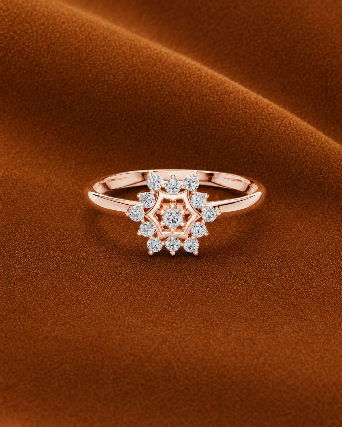 Hexagon Starburst Ring by MONICONIC