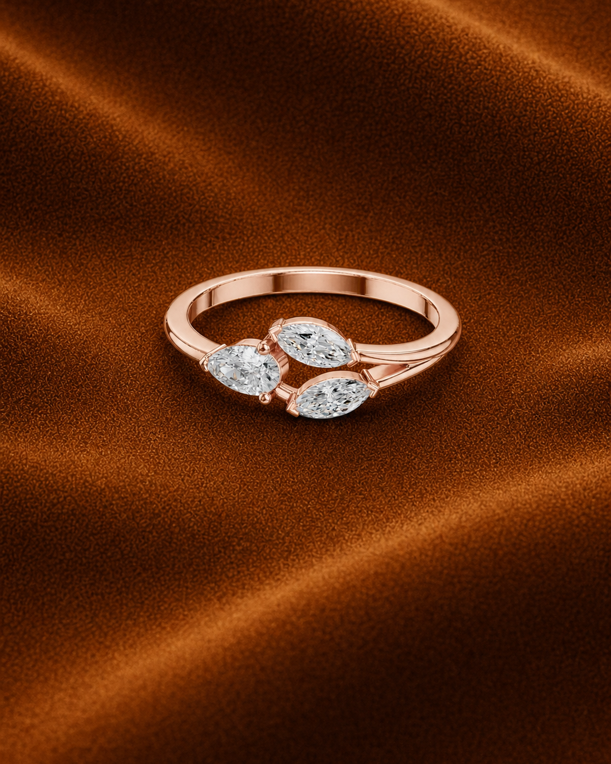 Pear & Marquise Bypass Ring by MONICONIC