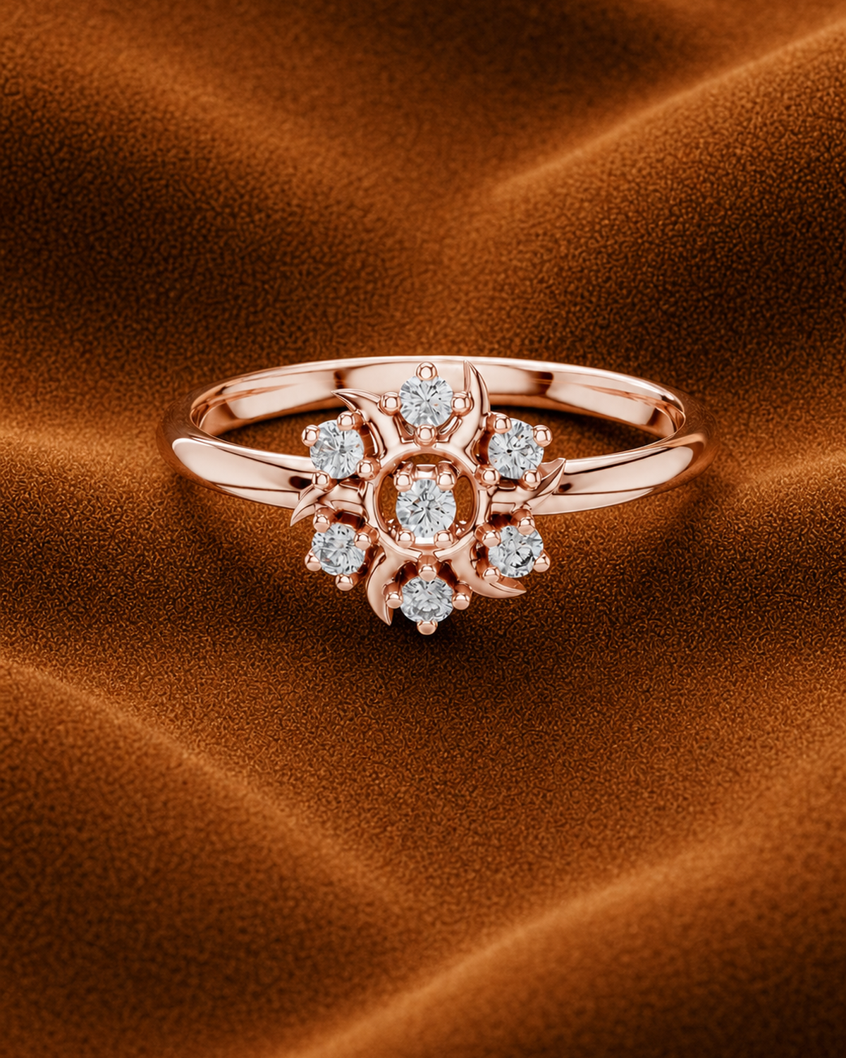 Sunburst Rosette Ring by MONICONIC