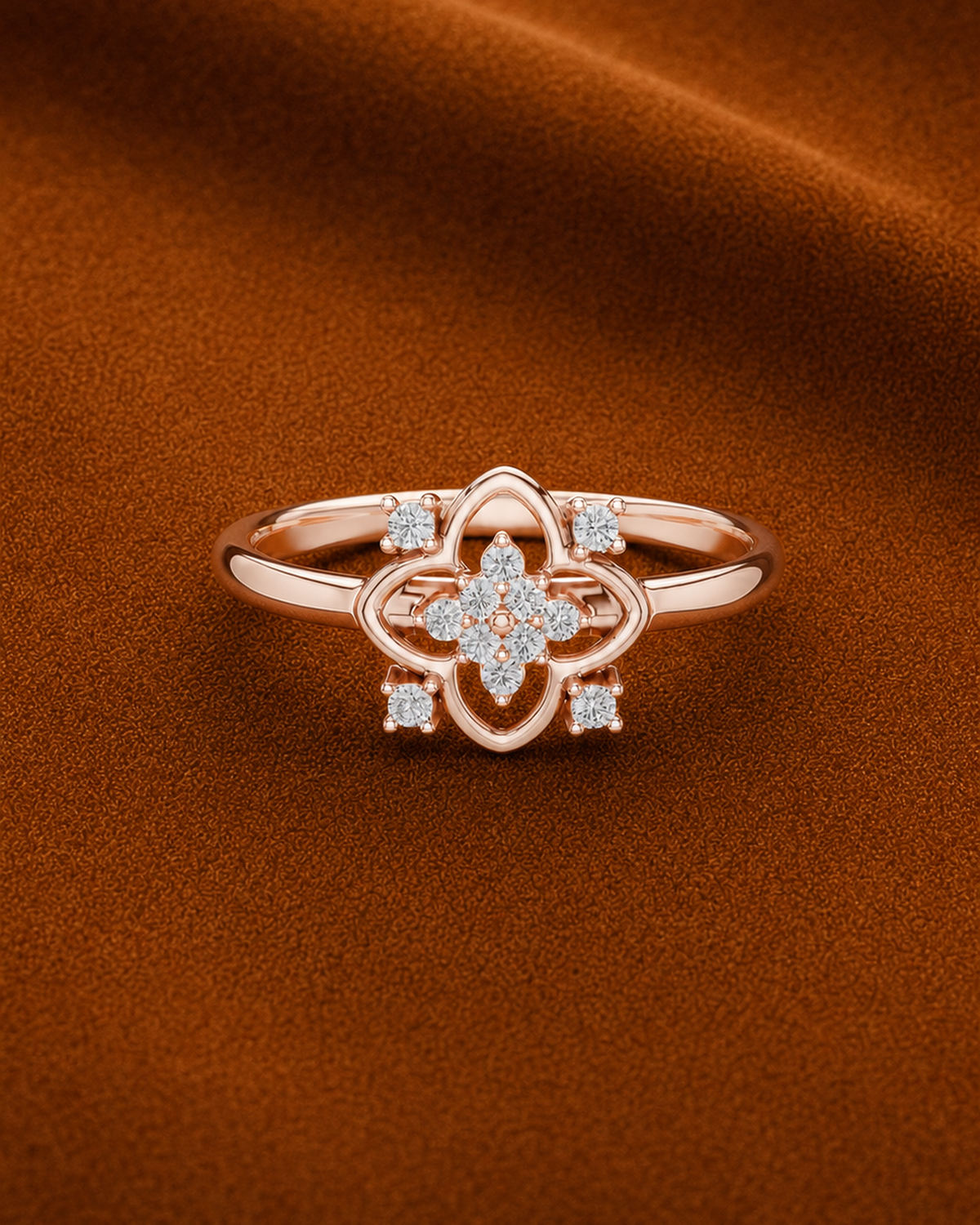 Openwork Quatrefoil Ring by MONICONIC
