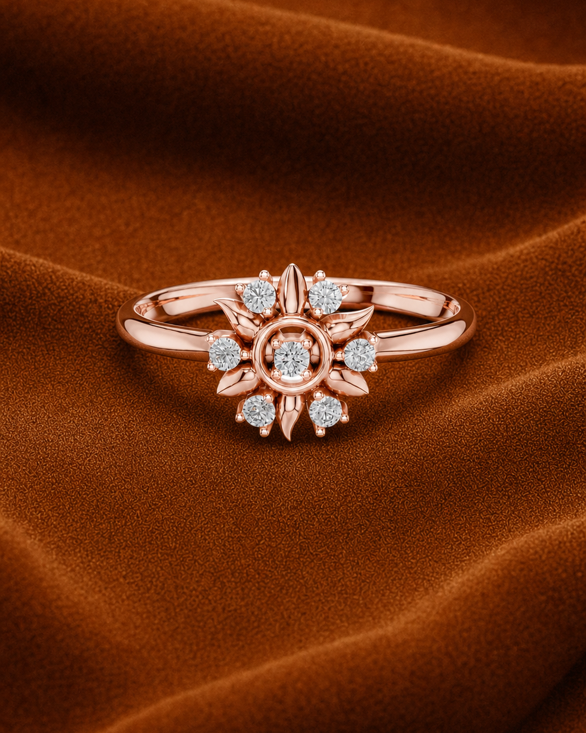 Sunburst Rosette Ring by MONICONIC