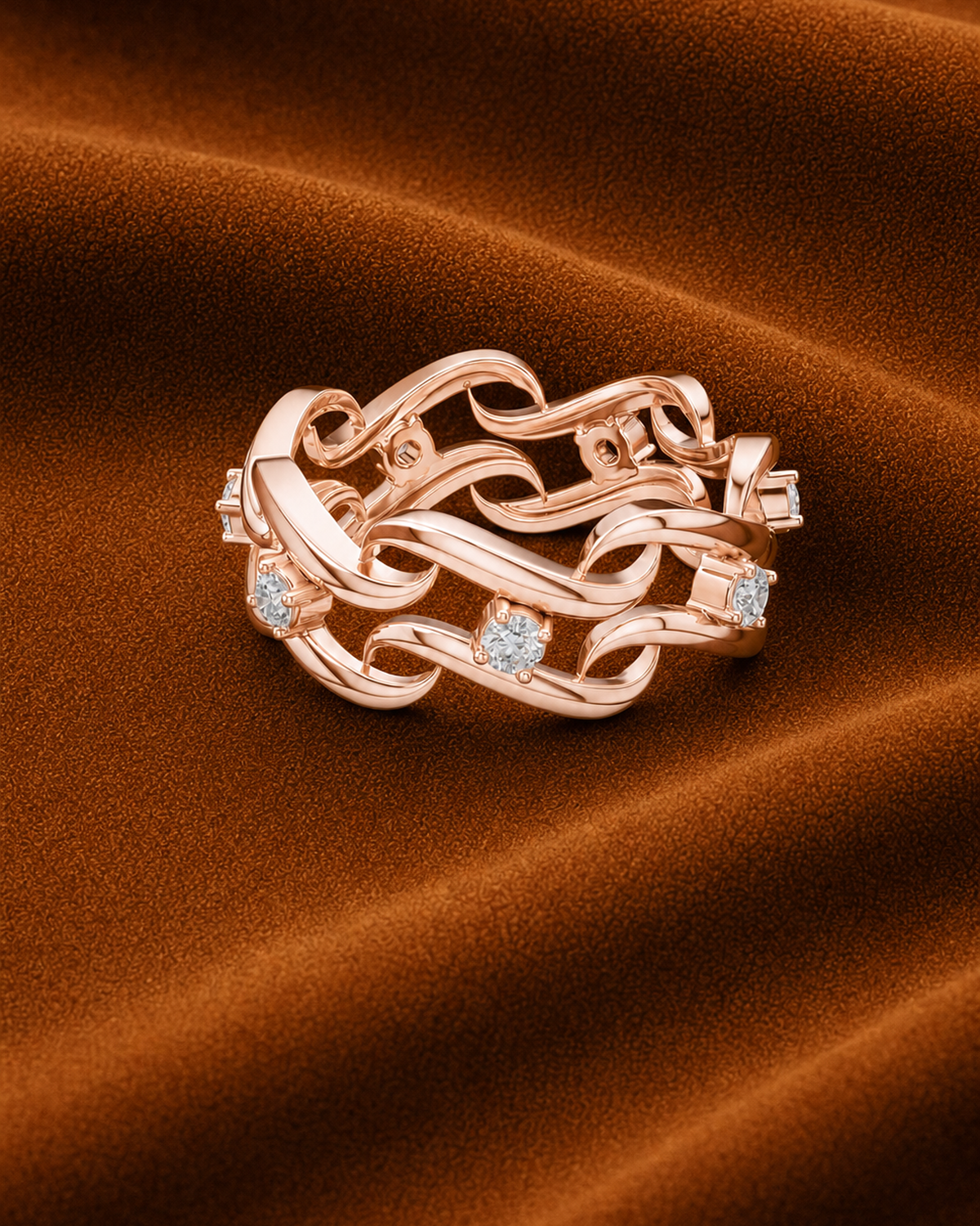 Woven Diamond Band by MONICONIC