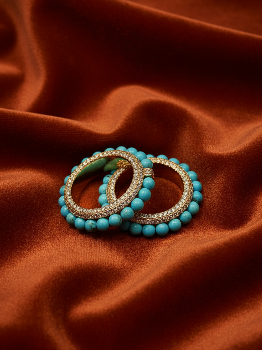 Turquoise Pavé Ring