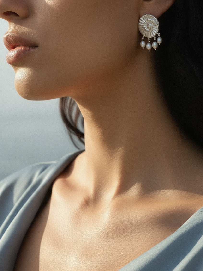 Nautilus Drop Studs