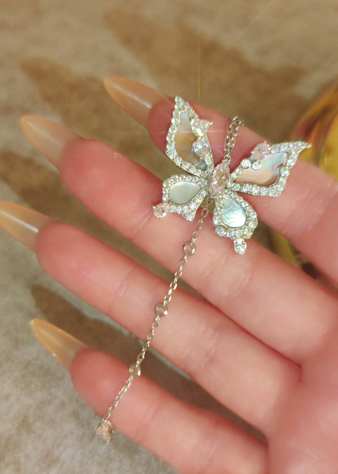 Butterfly Bloom Y Necklace