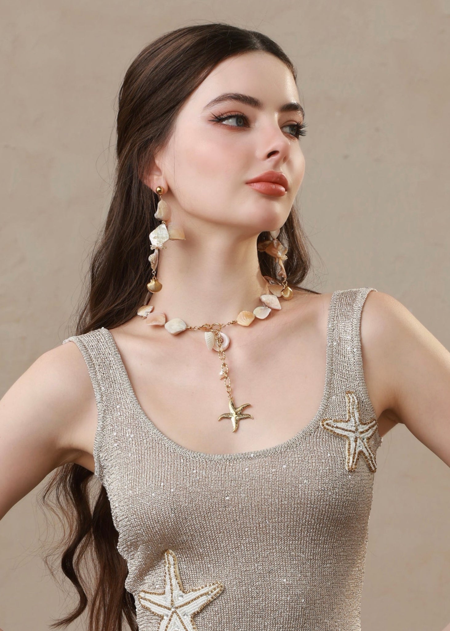 Shell Reverie Drop Necklace