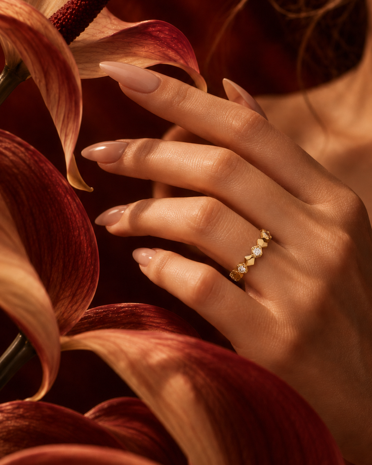 Honeycomb Diamond Band by MONICONIC