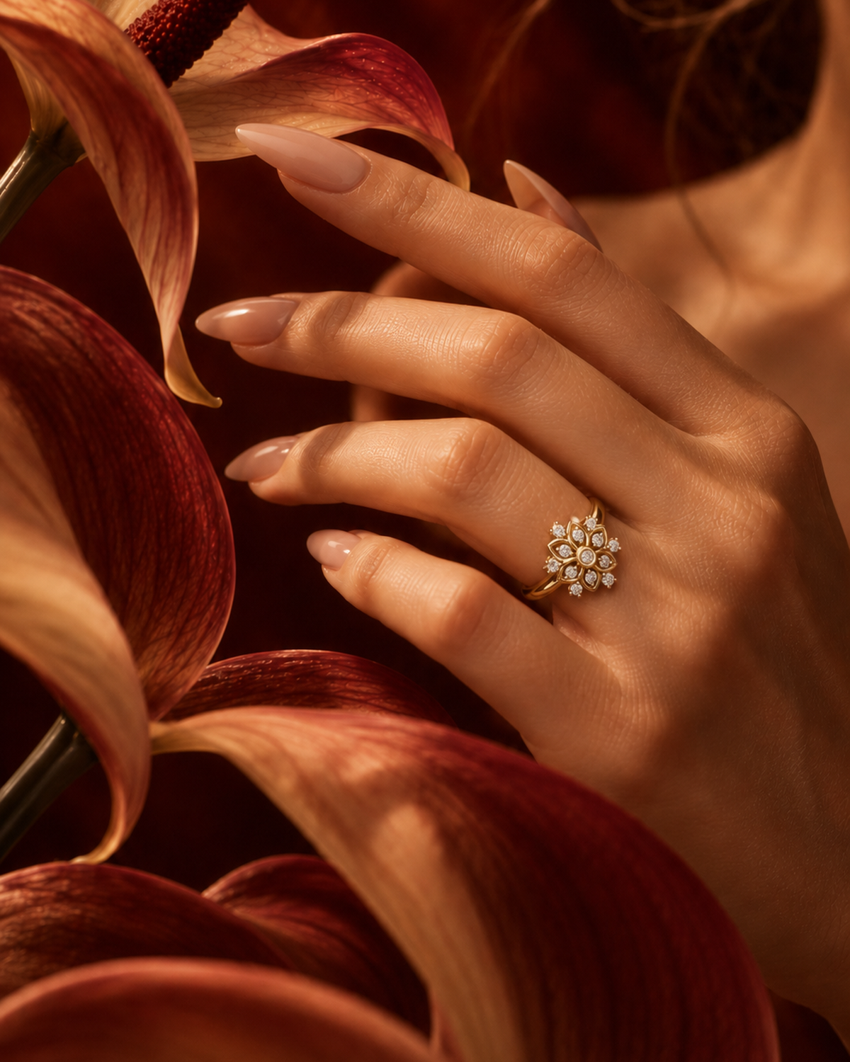 Petal Rosette Ring by MONICONIC