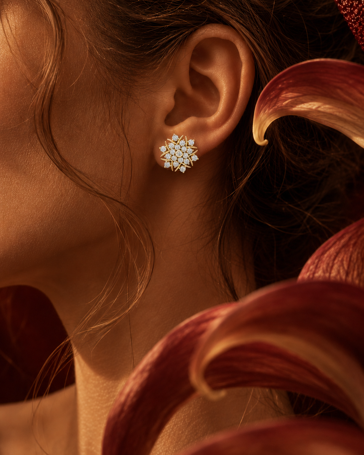 Starburst Diamond Stud Earrings by MONICONIC