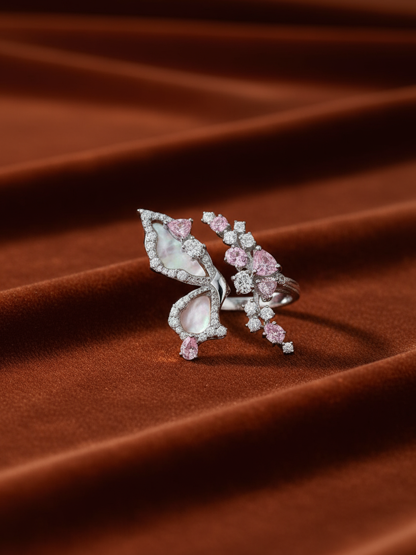 Butterfly Bloom Rose Ring