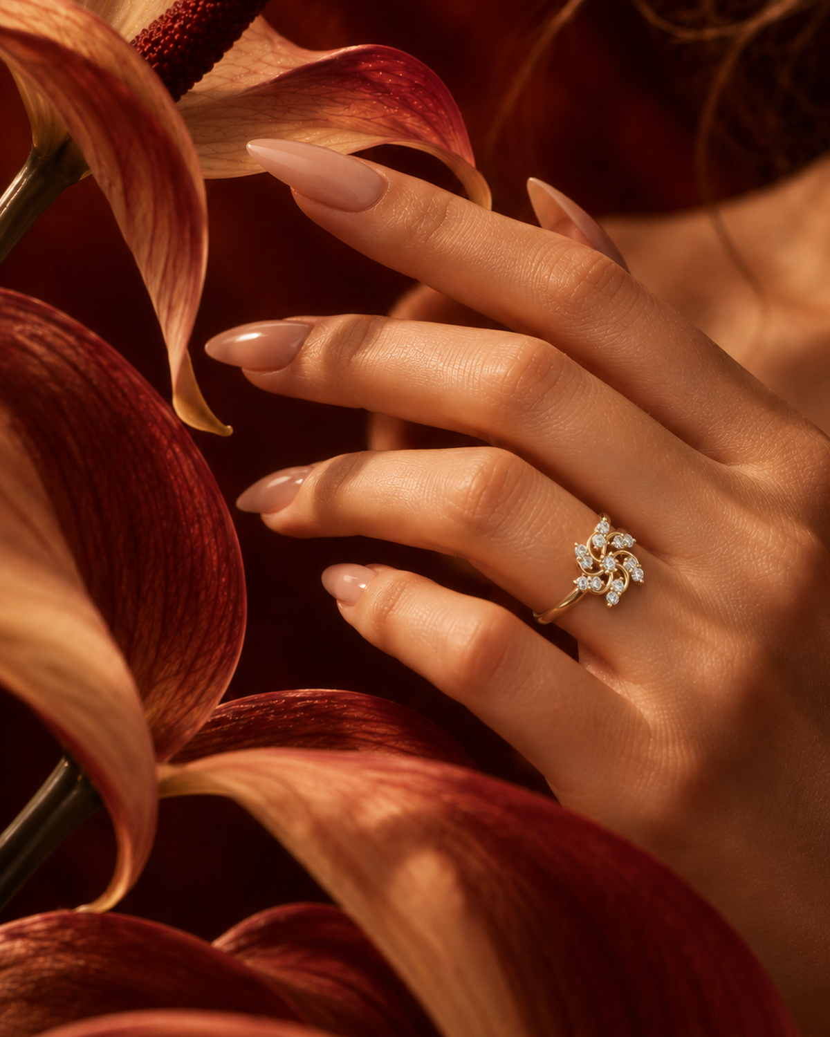 Pinwheel Cluster Ring by MONICONIC