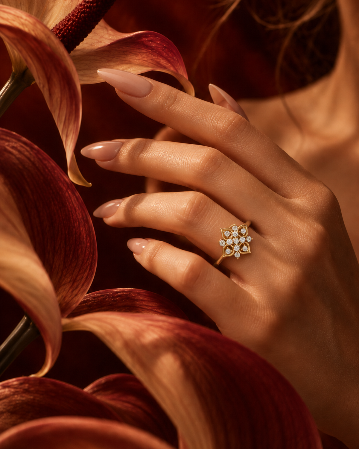 Quatrefoil Cluster Ring by MONICONIC