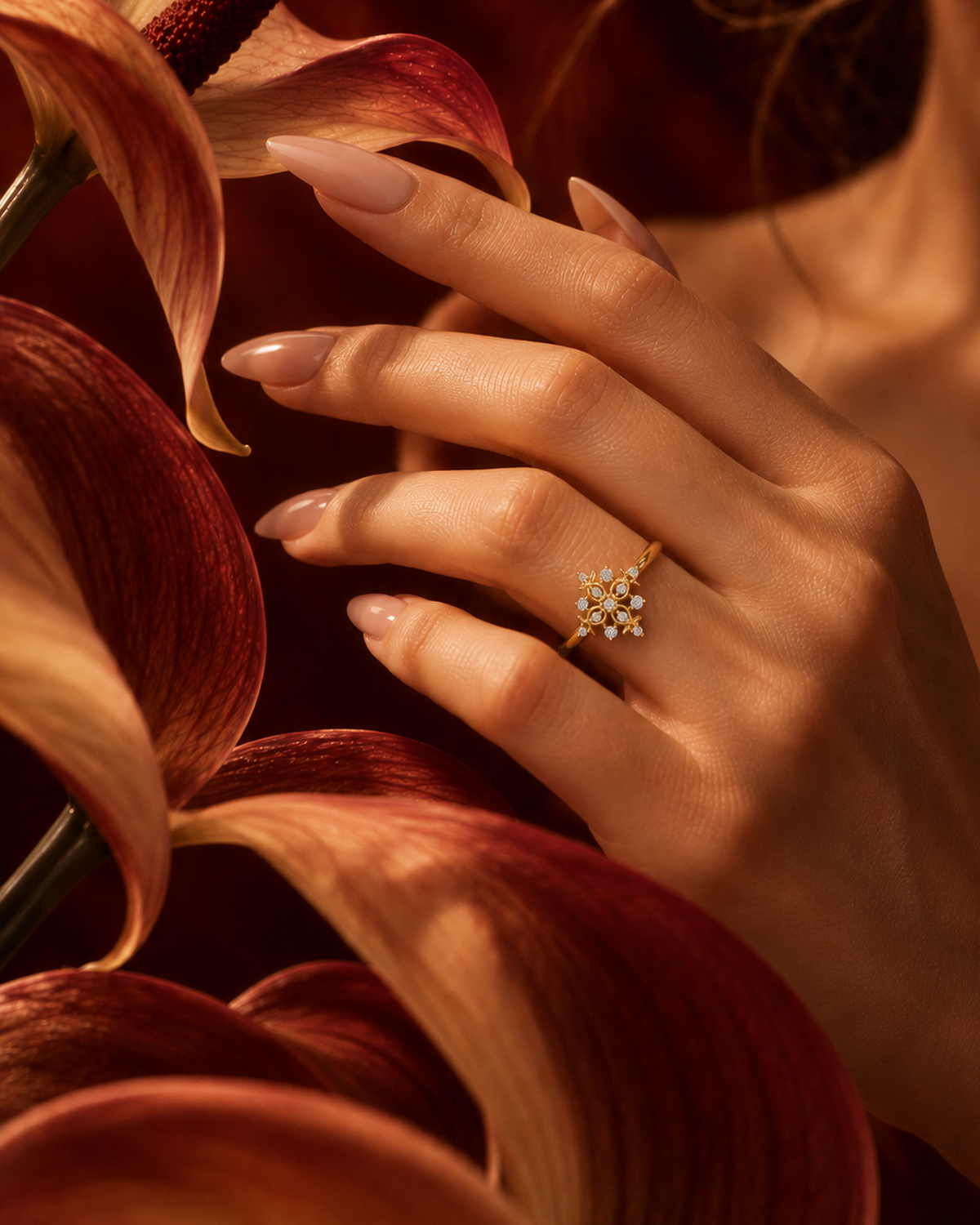Starburst Cross Ring by MONICONIC