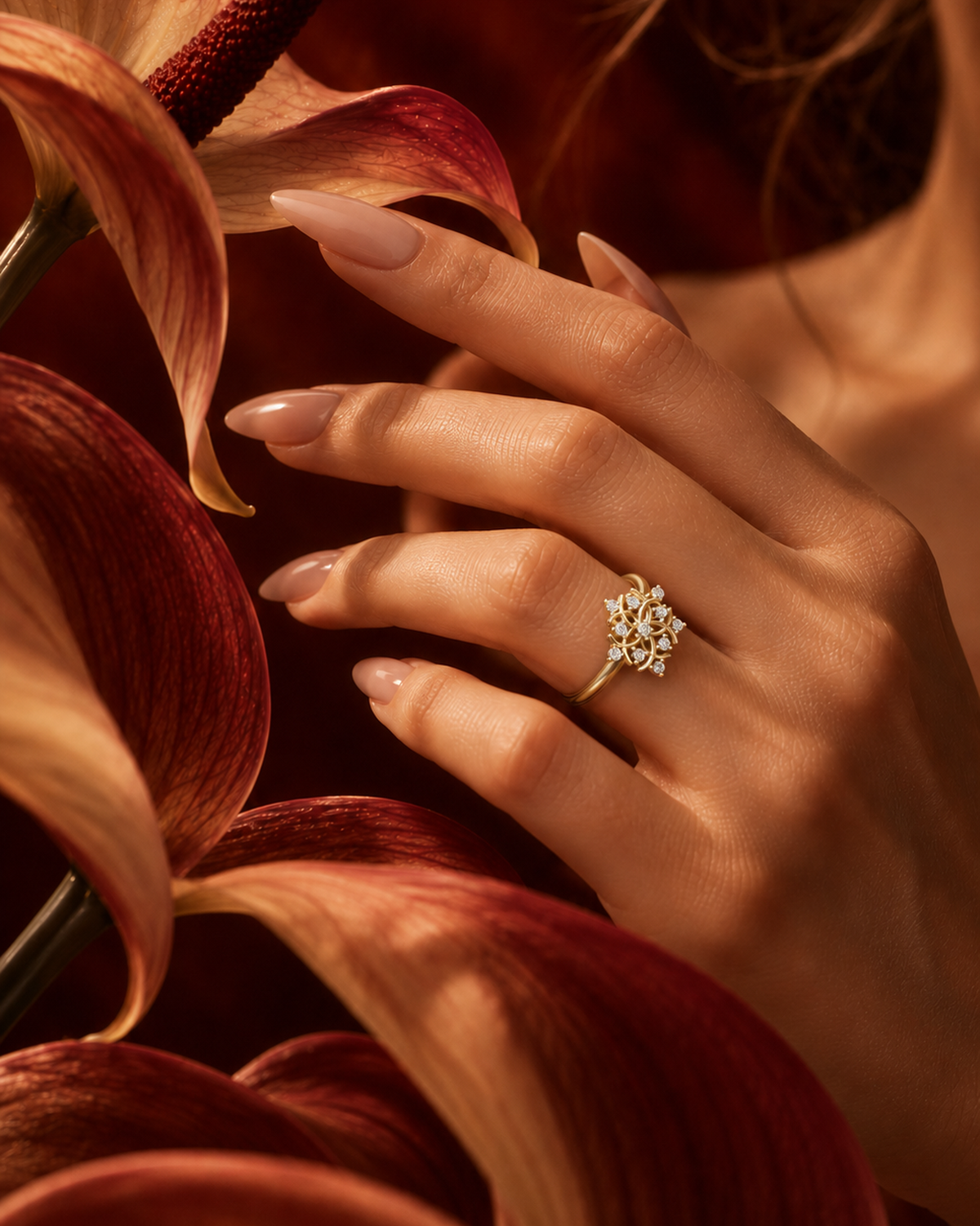 Floral Rosette Ring by MONICONIC