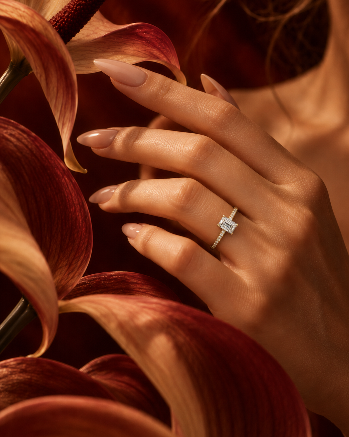 Emerald-Cut Pavé Ring by MONICONIC