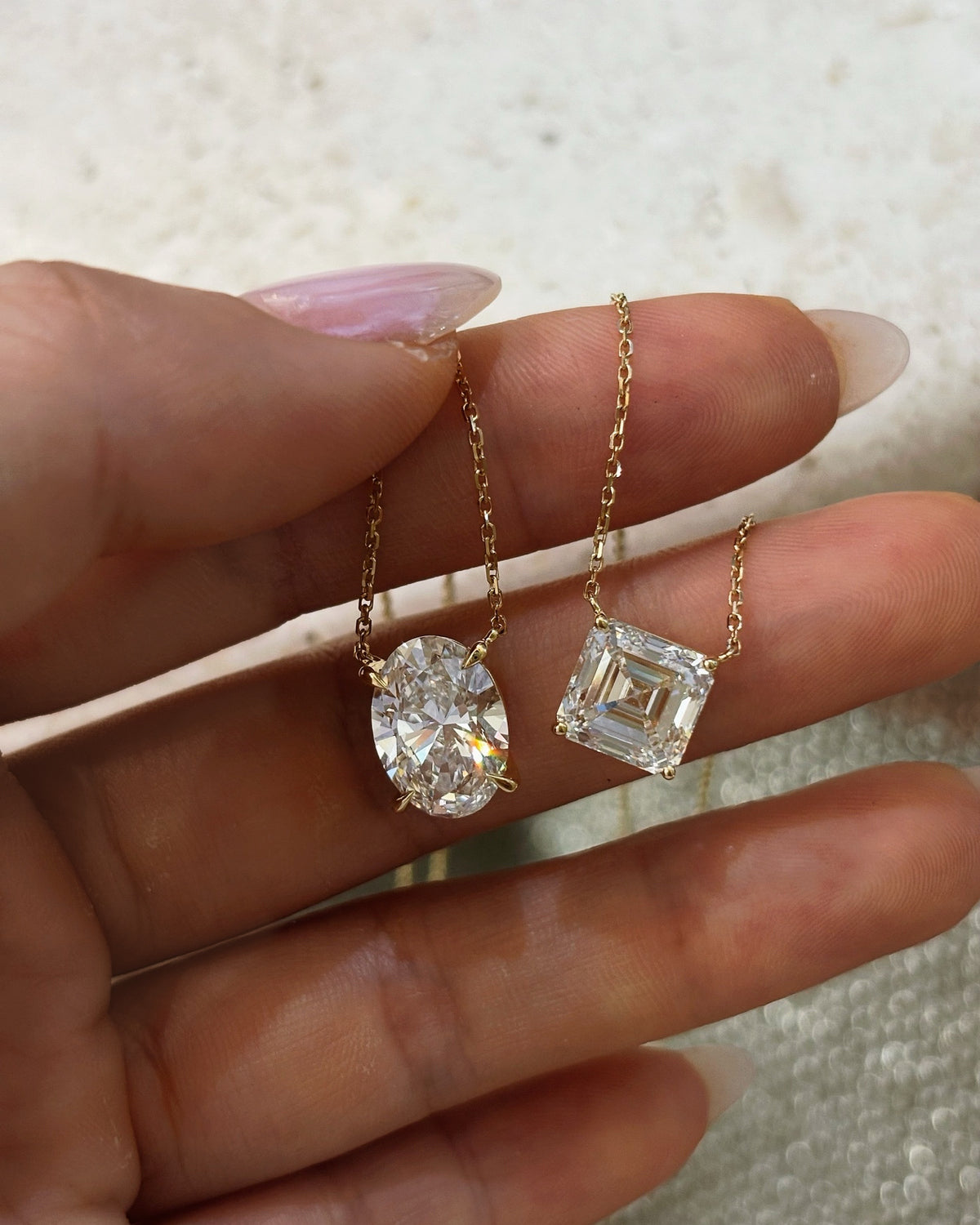 Asscher Pendant Necklace by MONICONIC