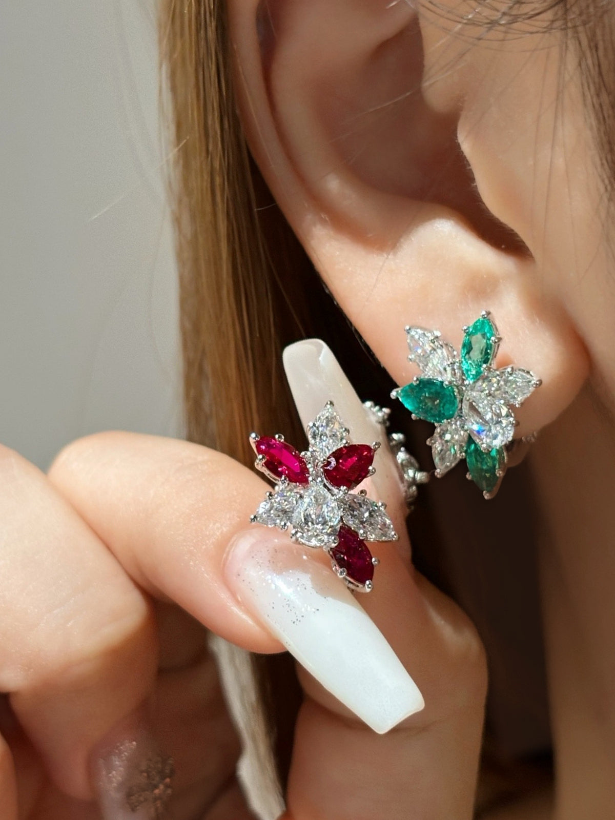 Verdant Petal Stud Earrings by MONICONIC