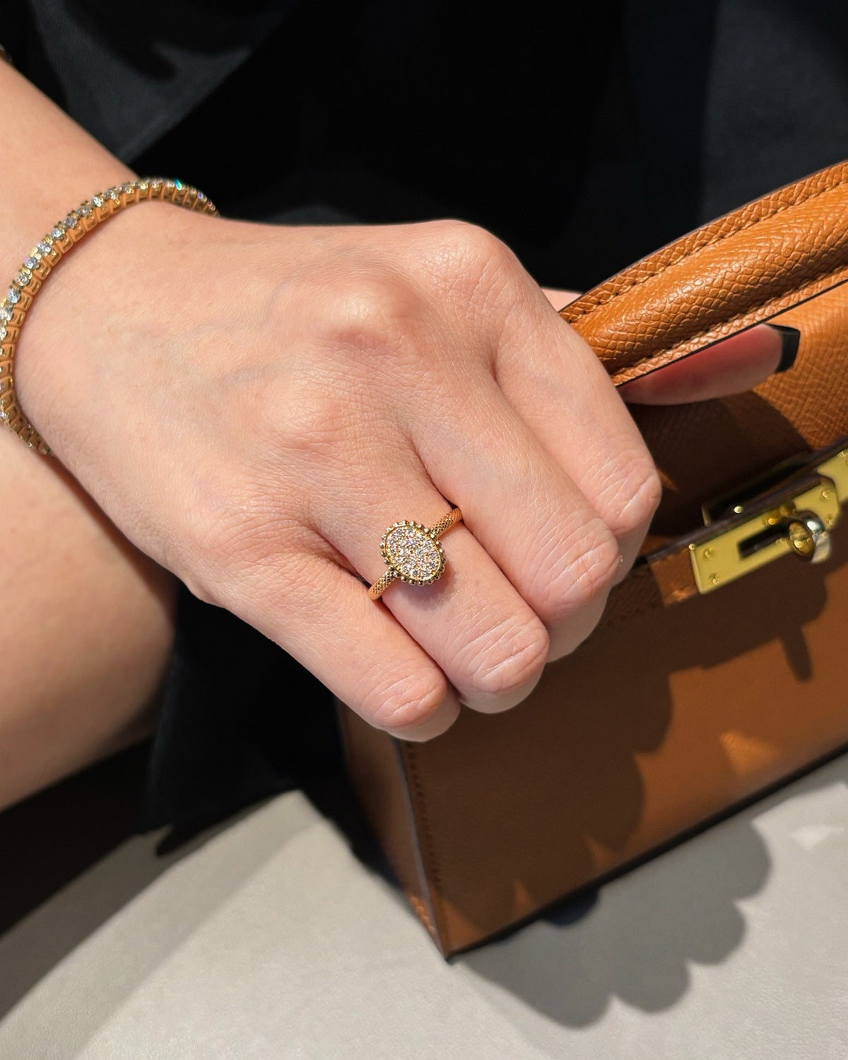 Luna Oval Cluster Ring by MONICONIC
