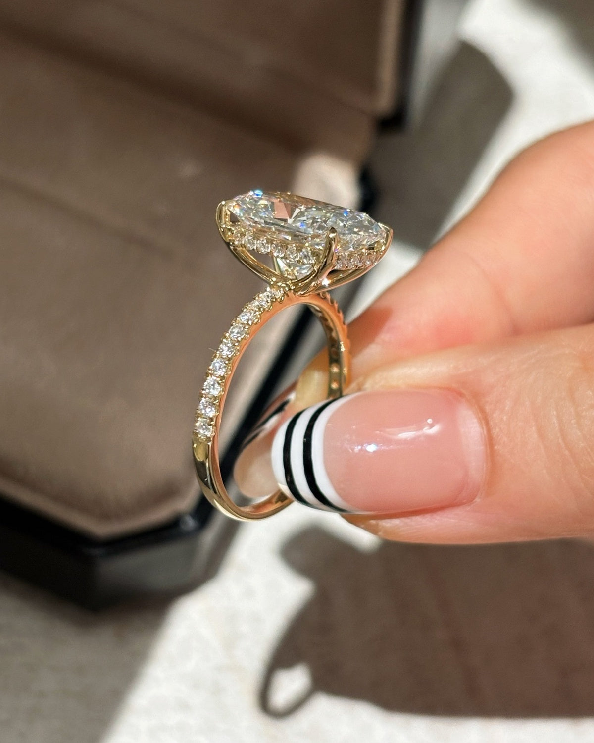 Cushion Pavé Ring by MONICONIC