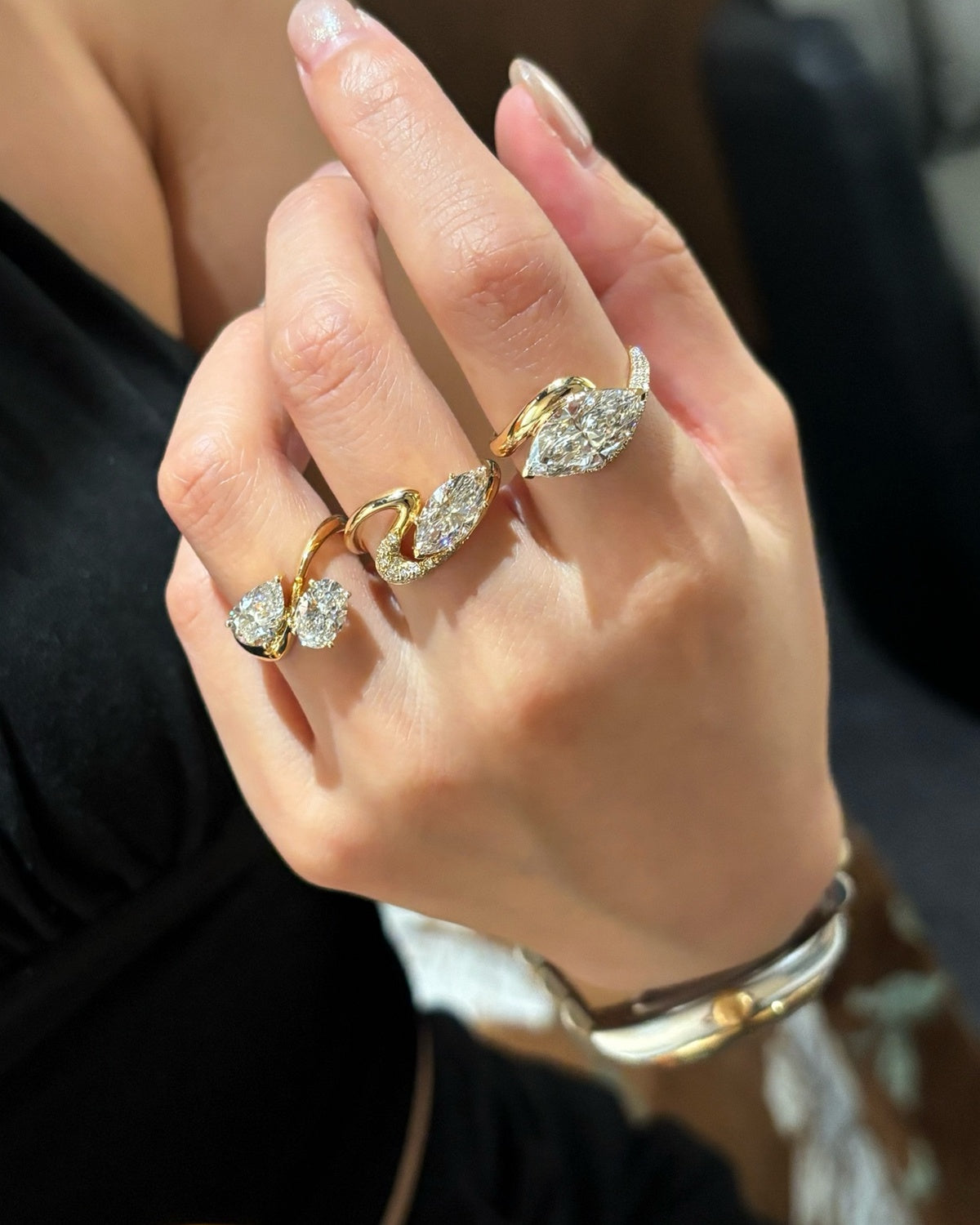 Ribbon Marquise Ring by MONICONIC