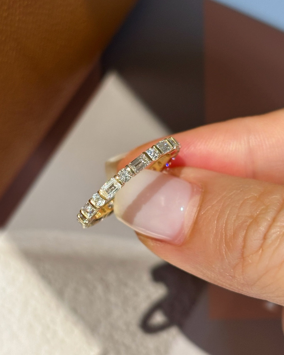 Baguette Mosaic Ring by MONICONIC