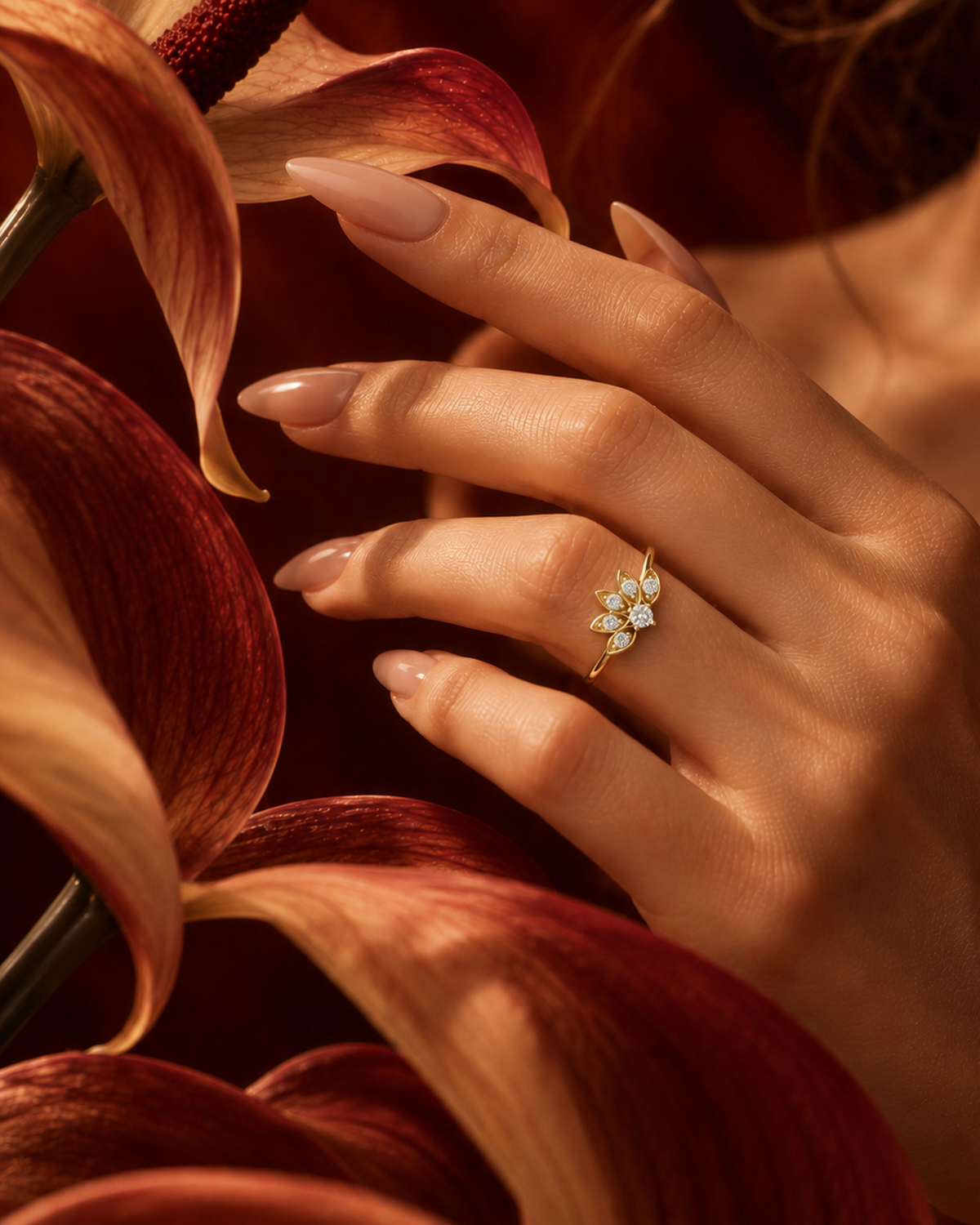 Lotus Petal Ring by MONICONIC