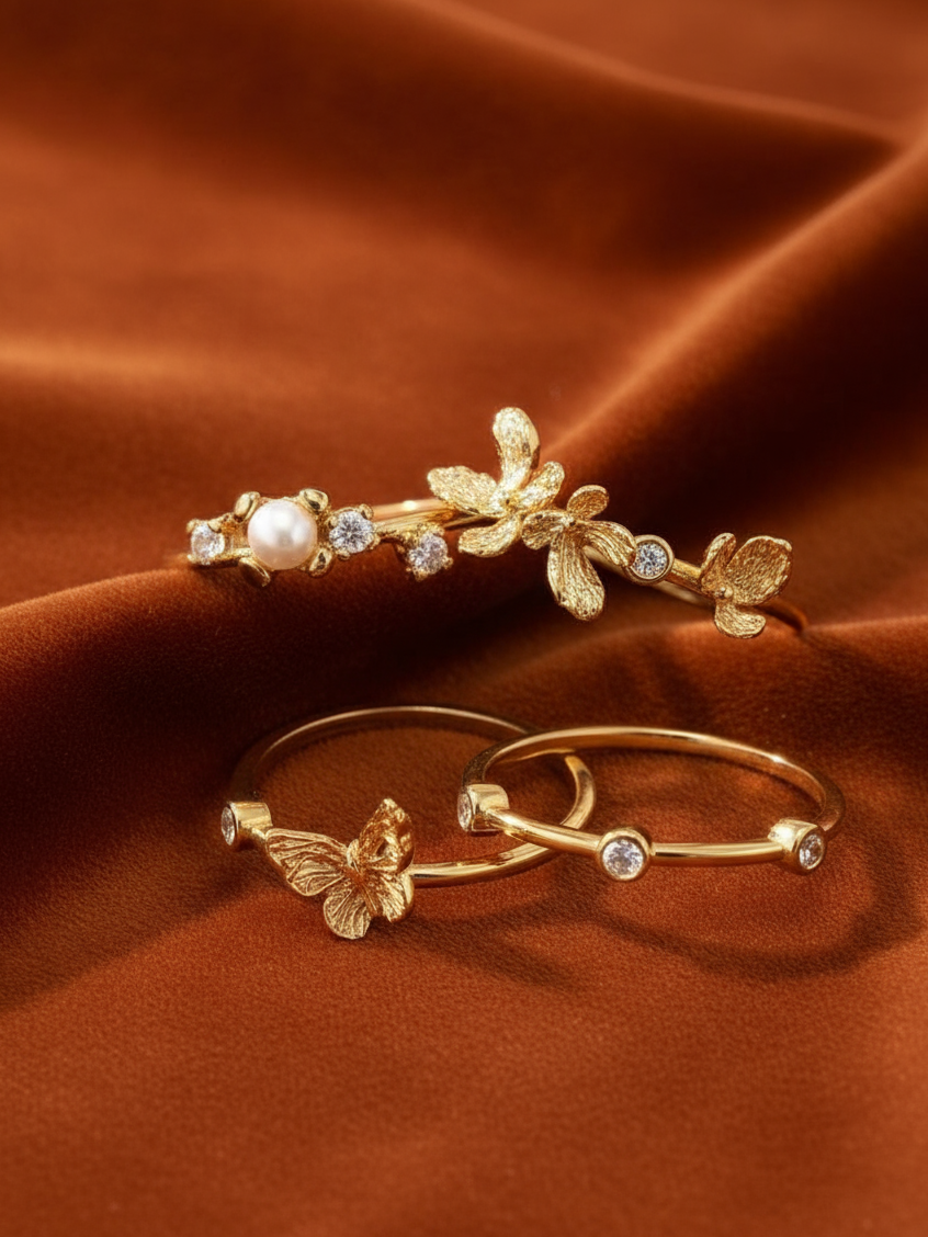 Butterfly Dusk Ring Set