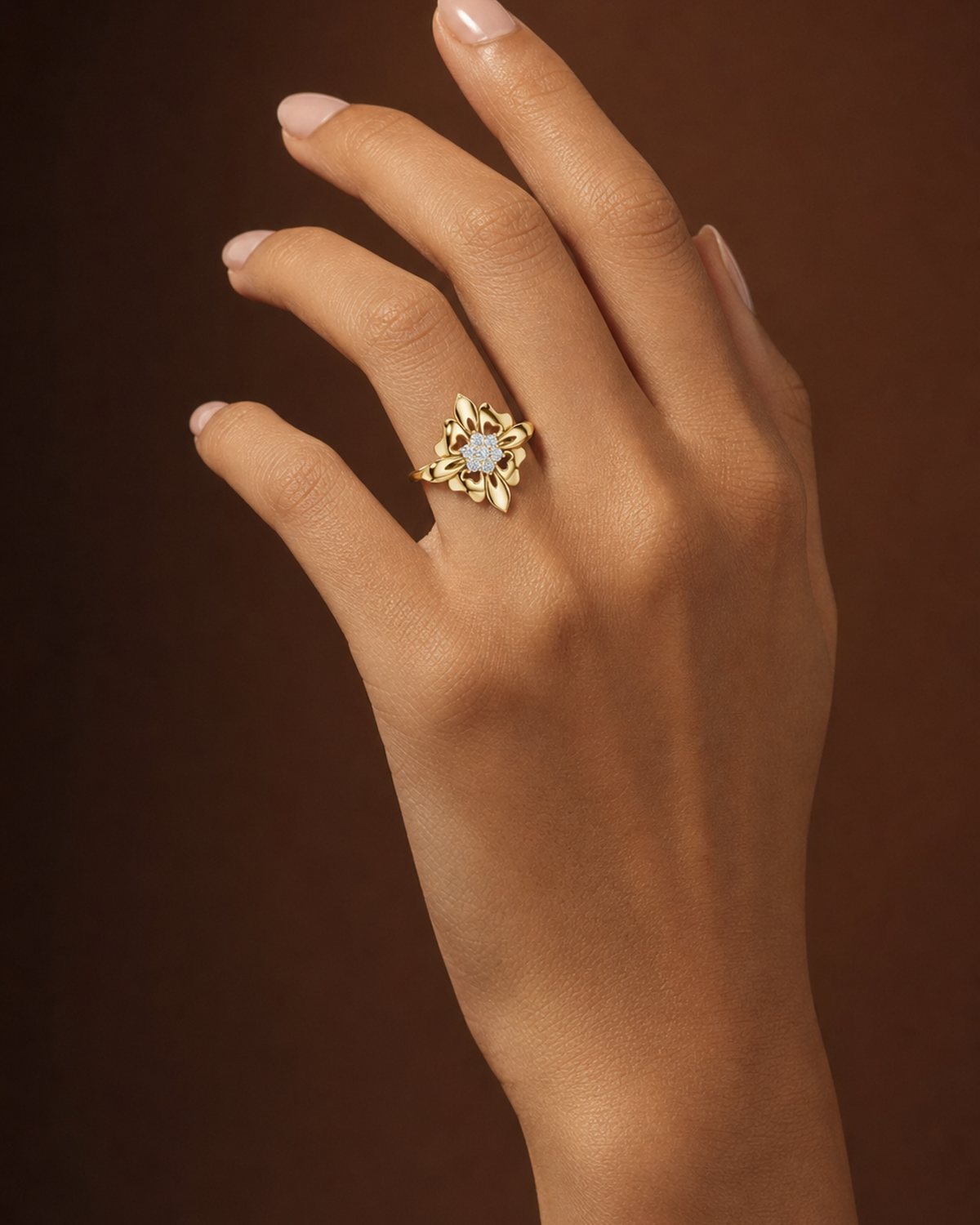 Openwork Petal Ring by MONICONIC