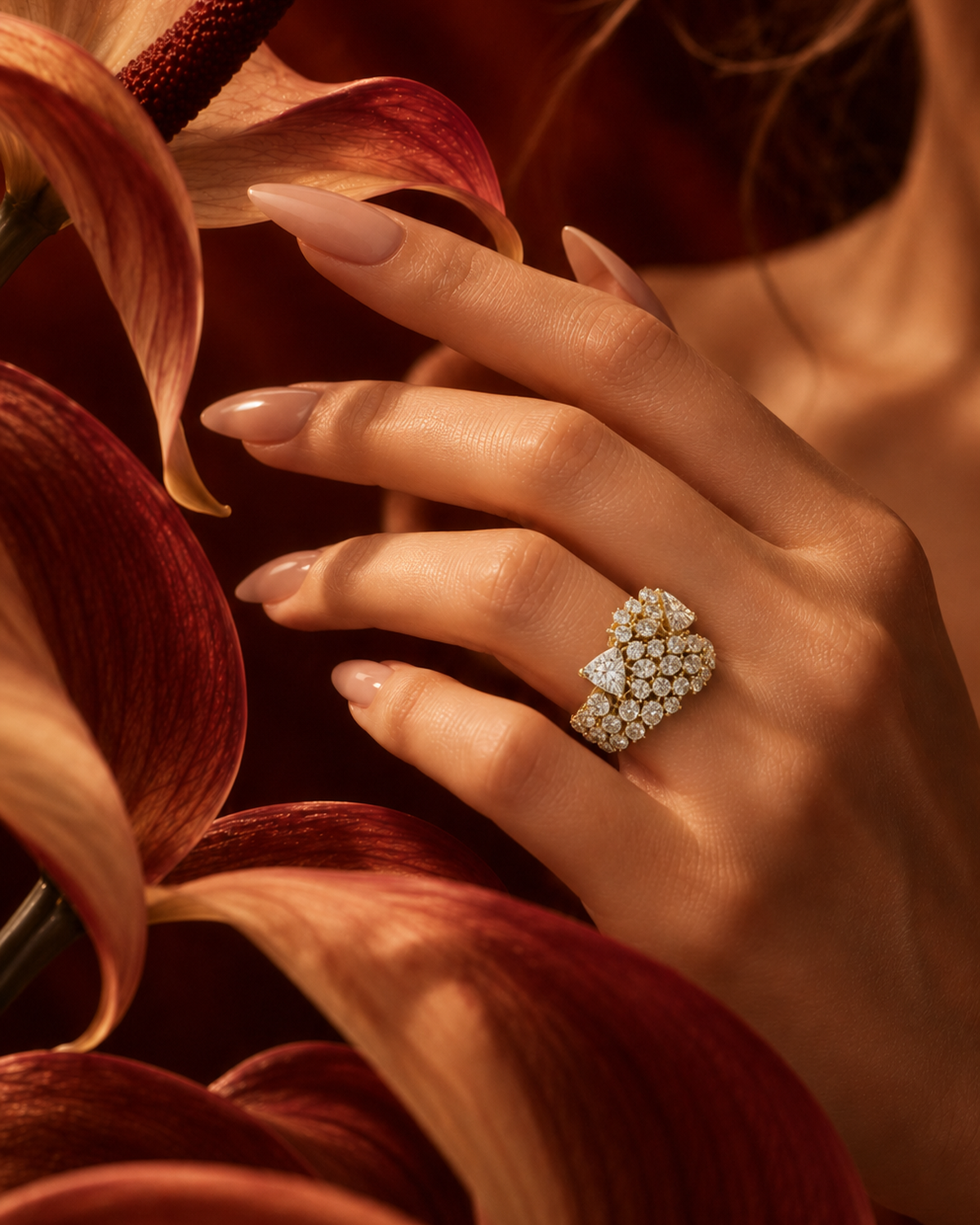 Twin Trillion Bypass Ring by MONICONIC