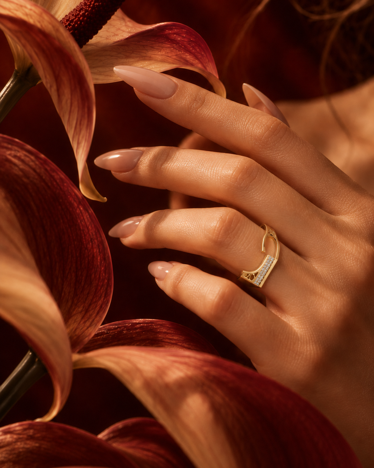 Double Bar Open Ring by MONICONIC