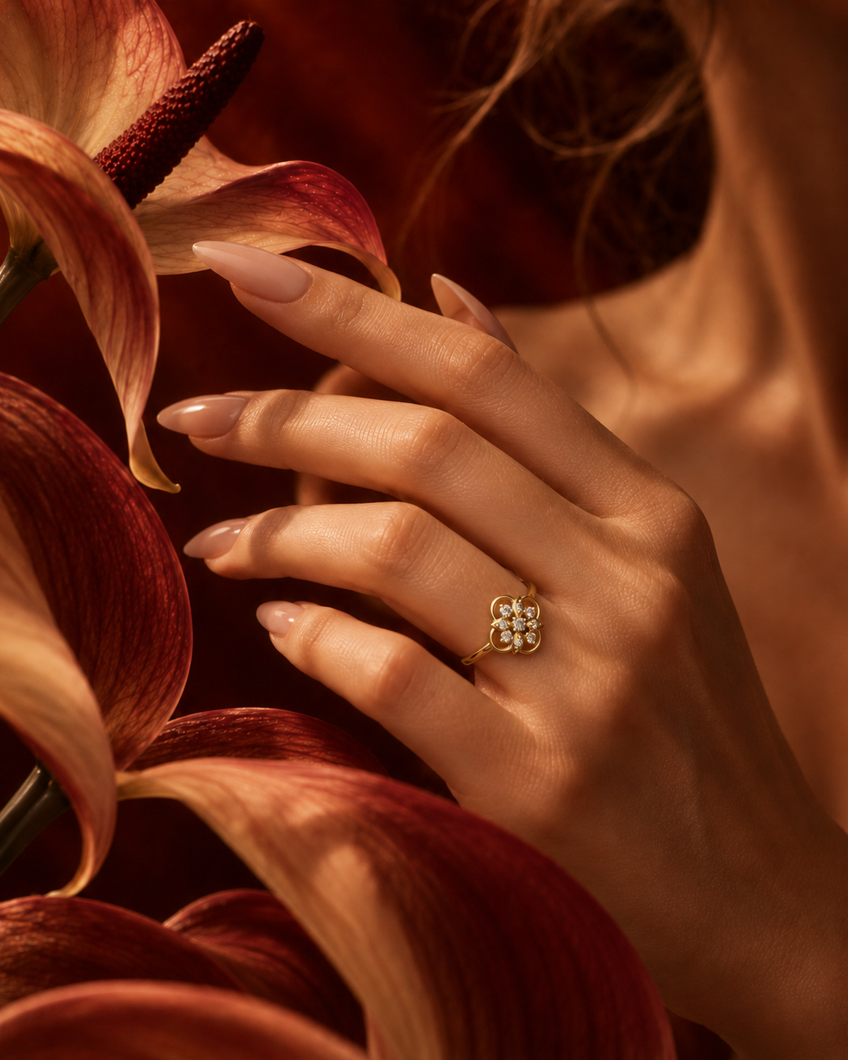 Quatrefoil Rosette Ring by MONICONIC