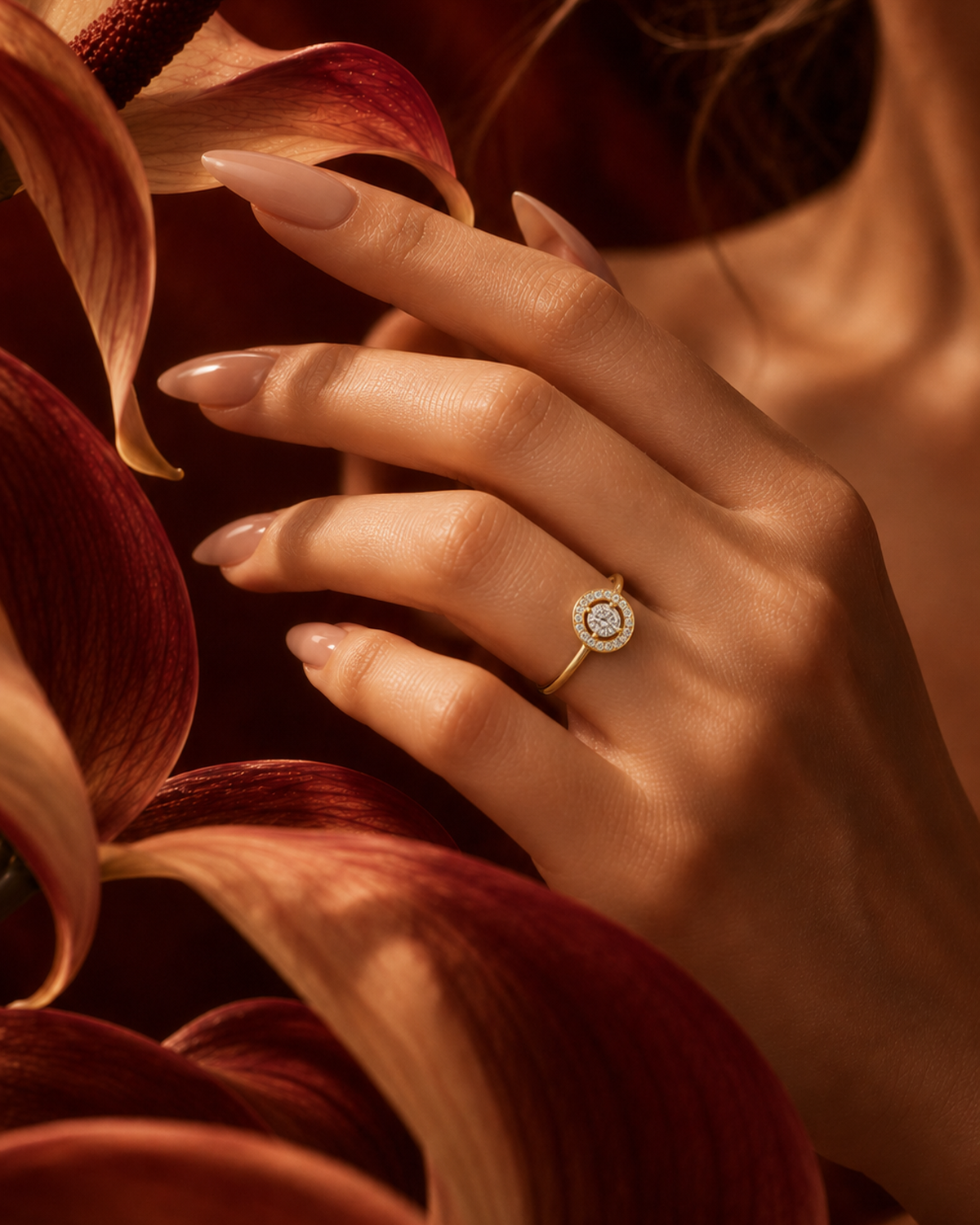 Open Halo Disc Ring by MONICONIC