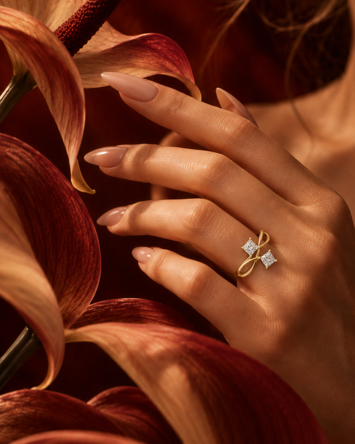 Princess-Cut Toi et Moi Ring by MONICONIC