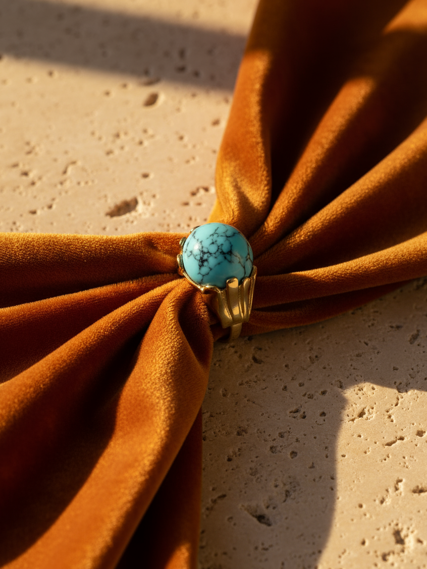 Turquoise Crest Ring