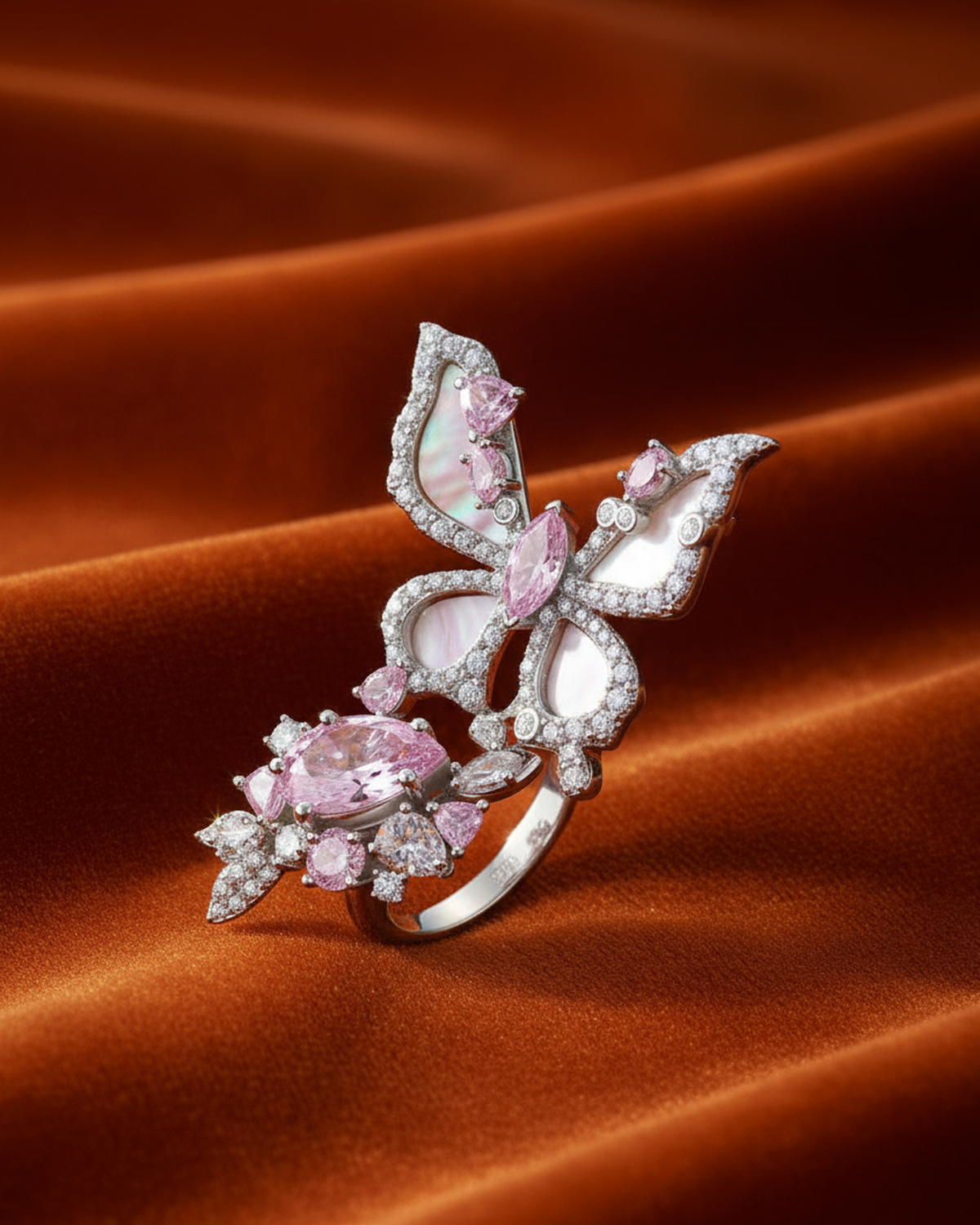Butterfly Bloom Ivy Ring