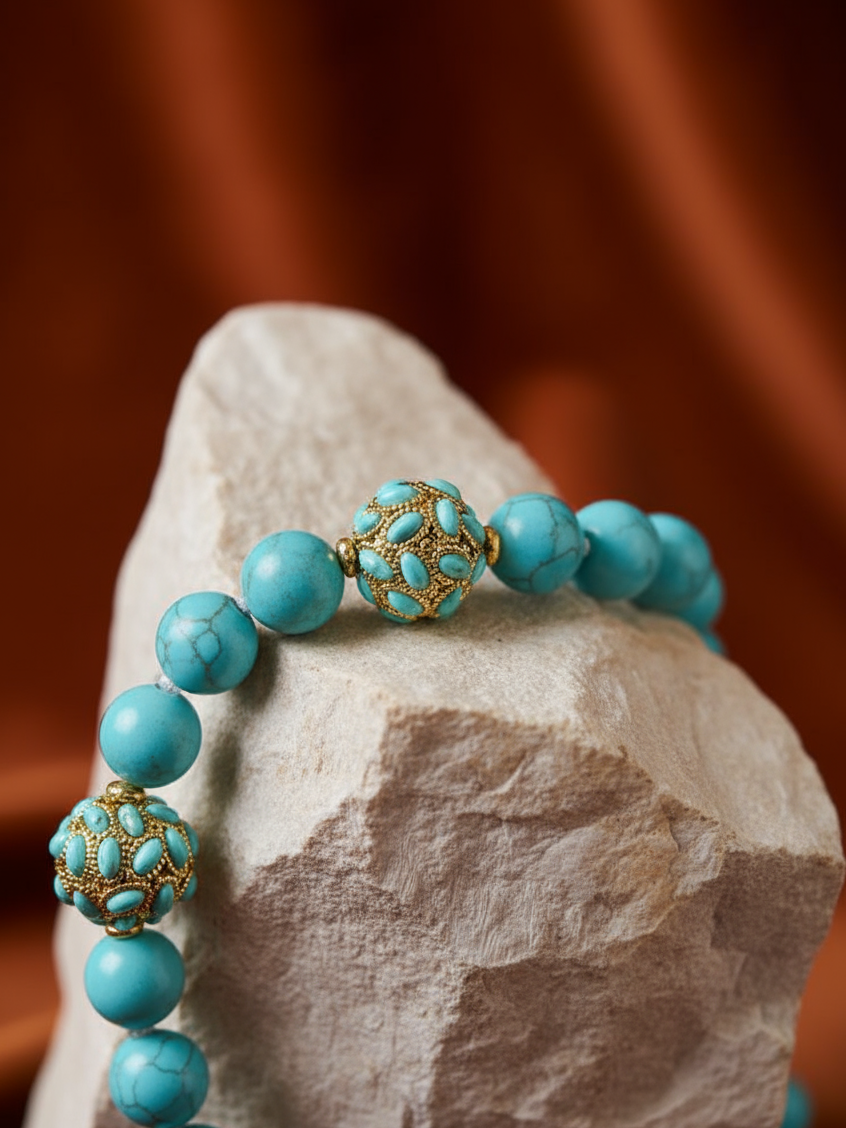 Turquoise Petal Crest