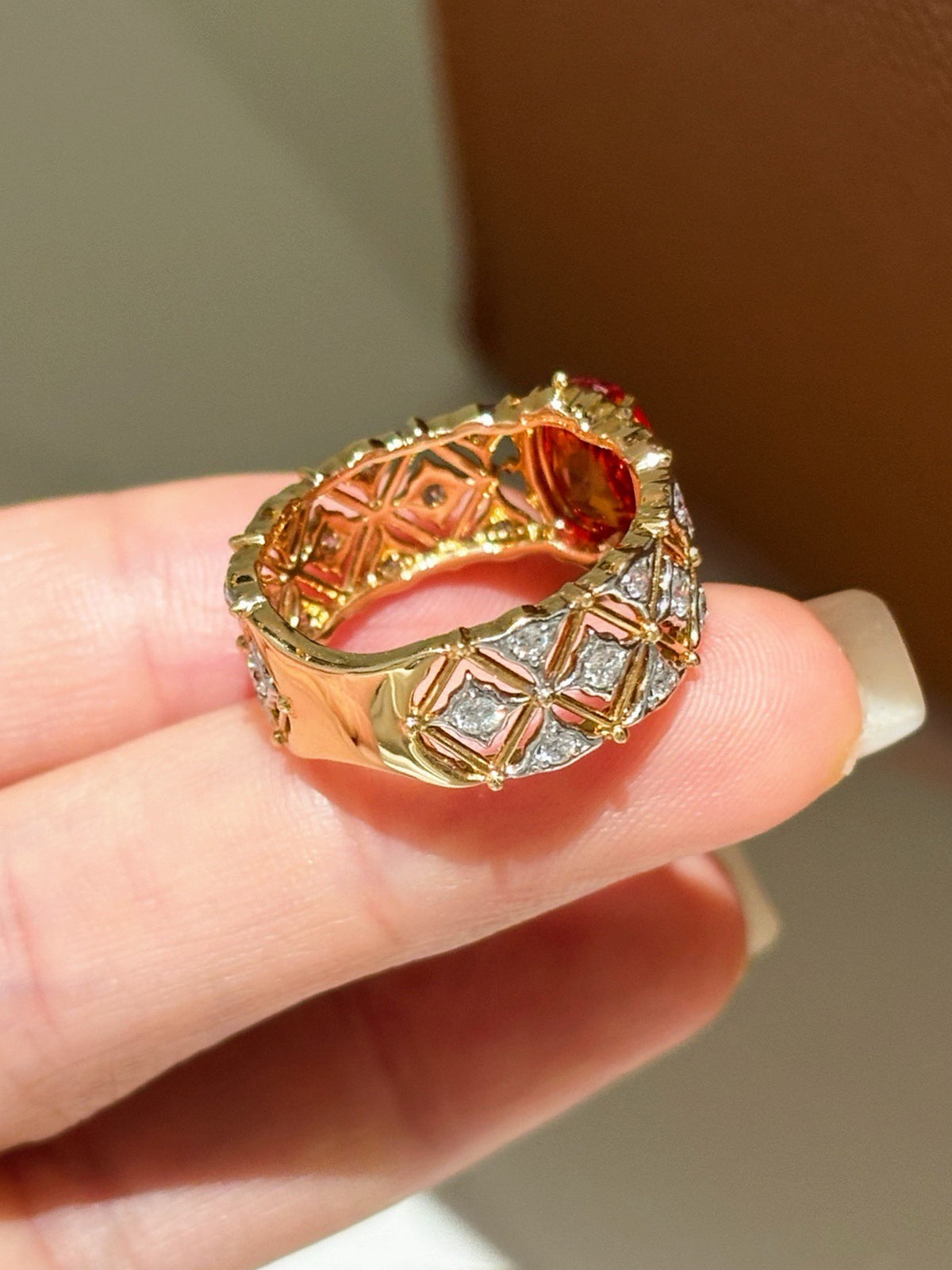Ember Lattice Ring by MONICONIC