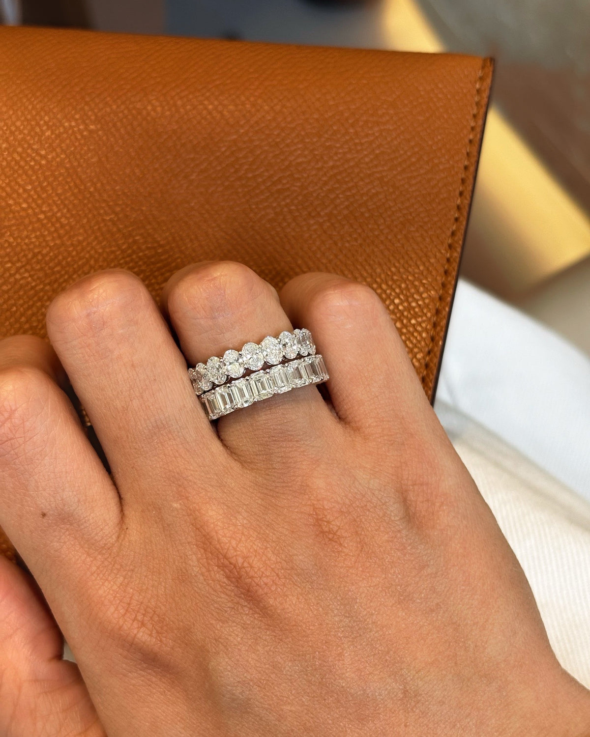 Emerald Line Eternity Ring by MONICONIC