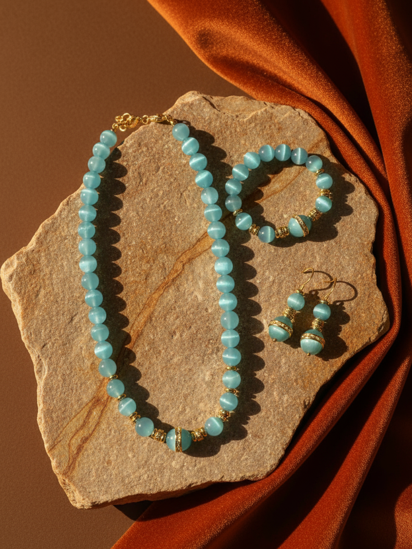 Celeste Cat-Eye Strand