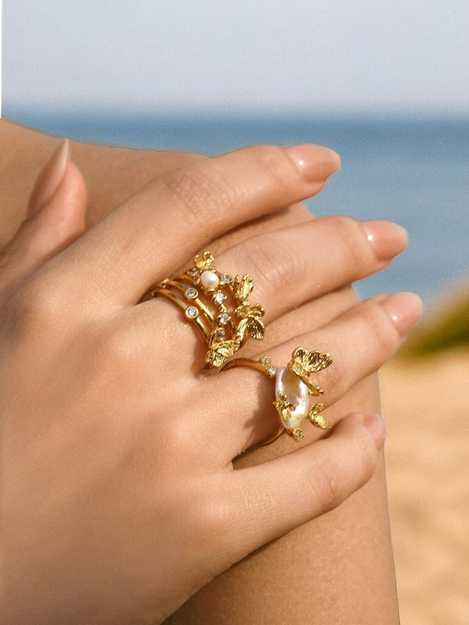 Butterfly Dusk Ring Set